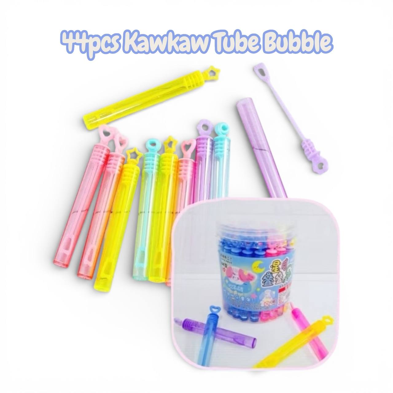 Kaw Kaw Tube Bubble Thick Bubble Mainan 44pcs