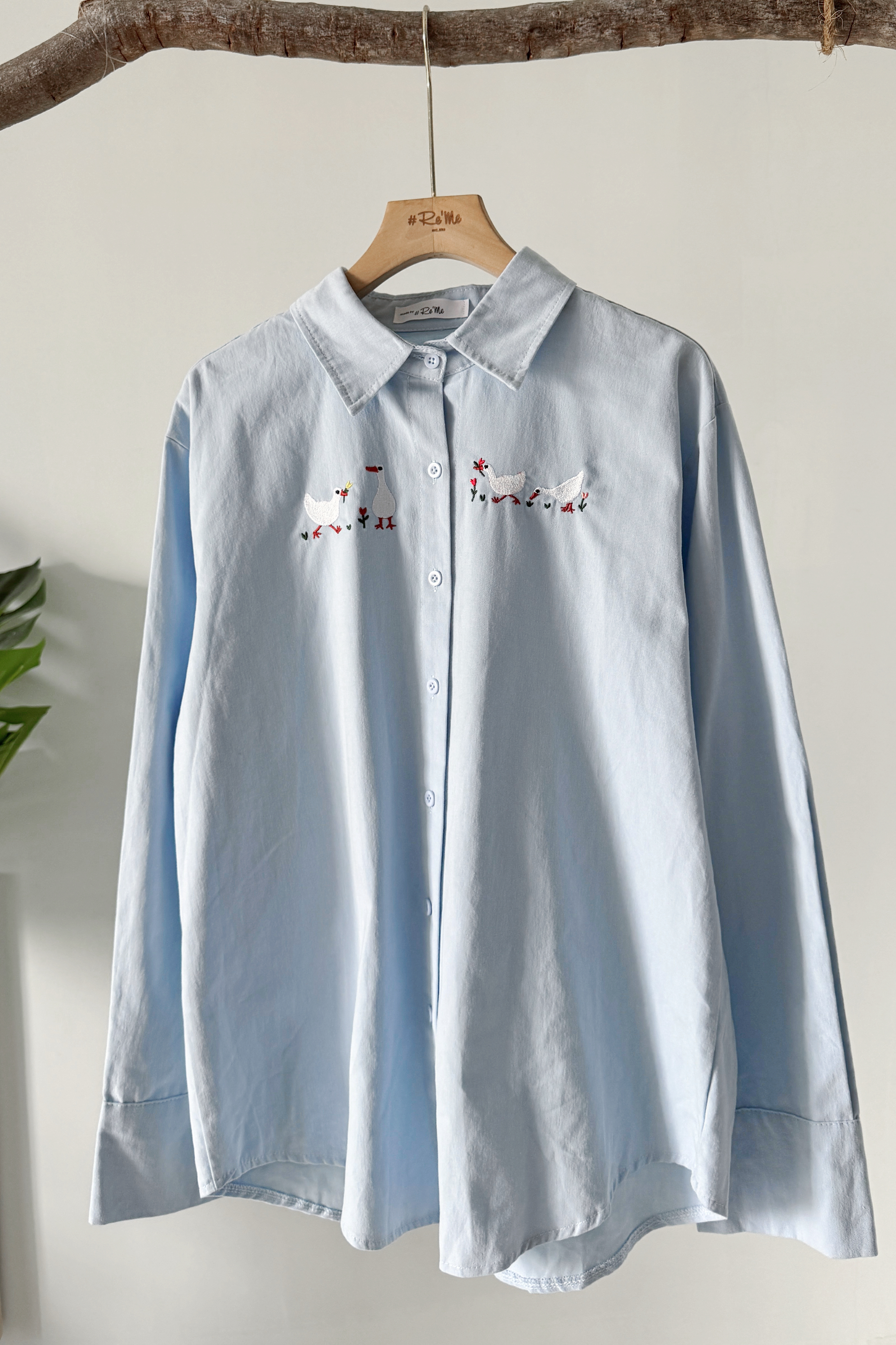 【春日来信 🌿✉️】设计款刺绣衬衫 -（ 下单后2-3制作日）