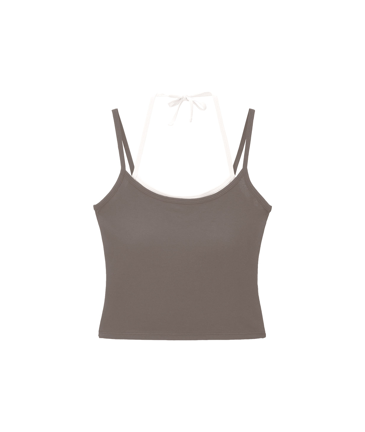 預購_Layered Halterneck Sleeveless Top by Conch