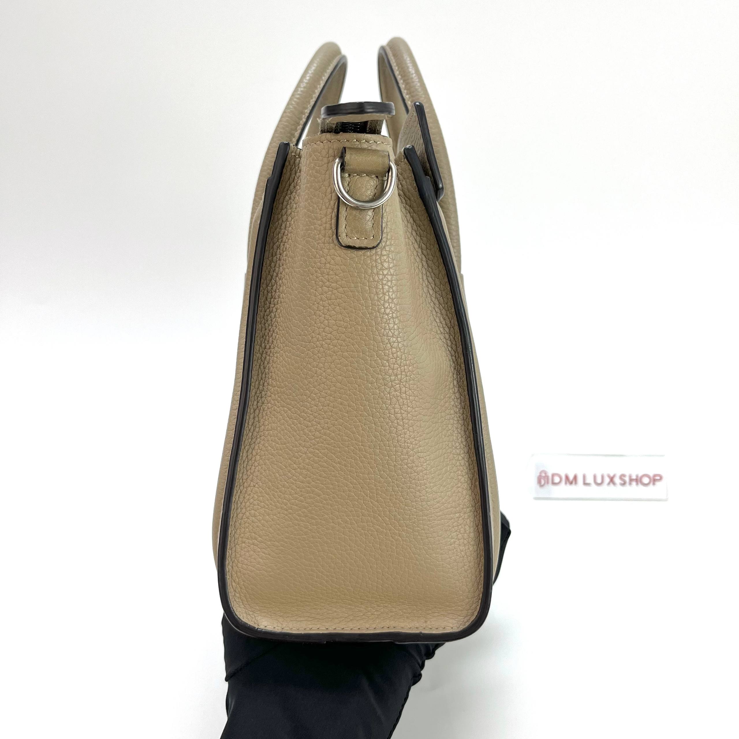 Celine Luggage Tote Nano Beige SHW