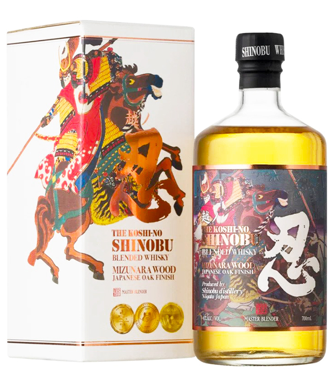 忍 調和威士忌 (水楢桶)  SHINOBU Blended Whisky Mizunara Oak Finish  43% 700mL