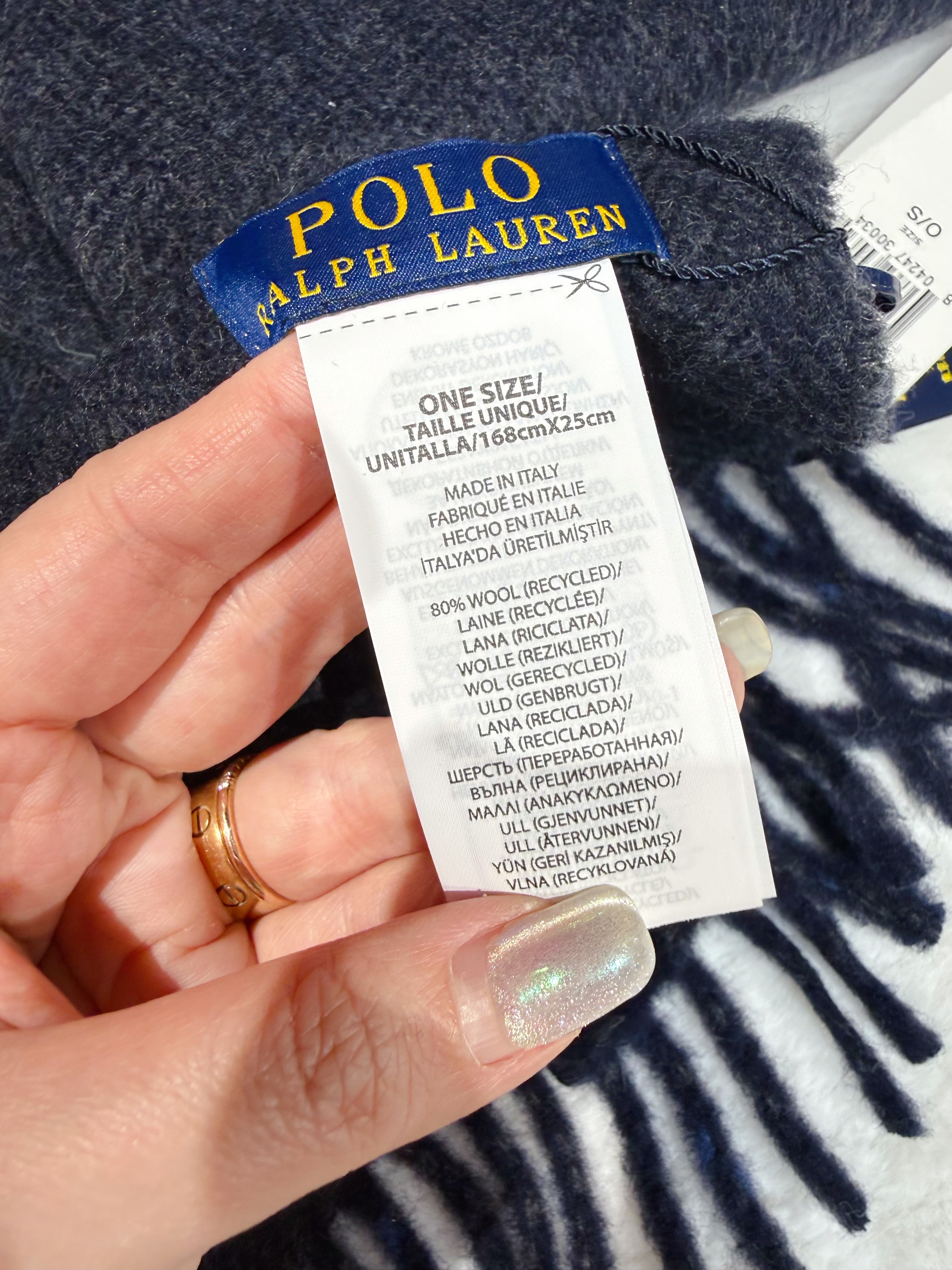 Polo scarf grid/blk/navy