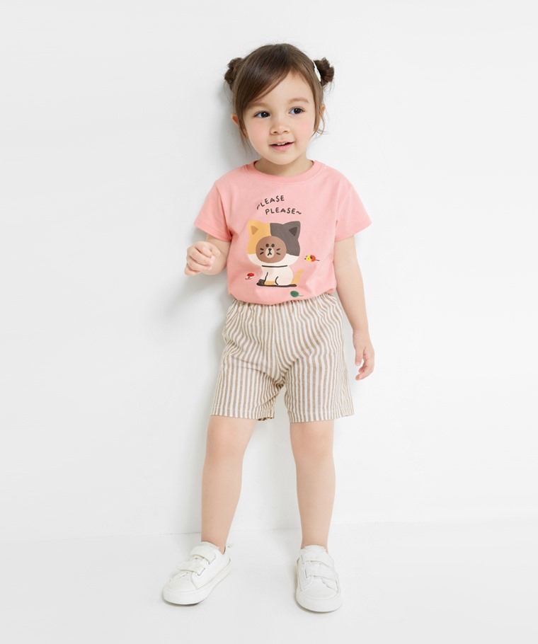 💚預訂 台灣直送💚Line Friend兩色人物動物印花親子款純棉短袖T恤