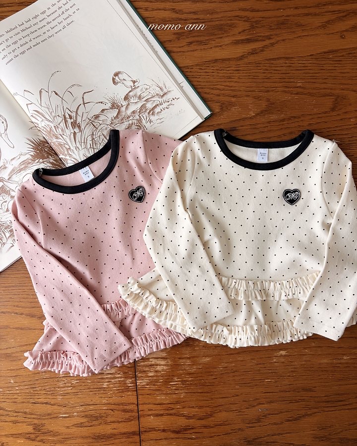 Momoann | Dot Frill Tee