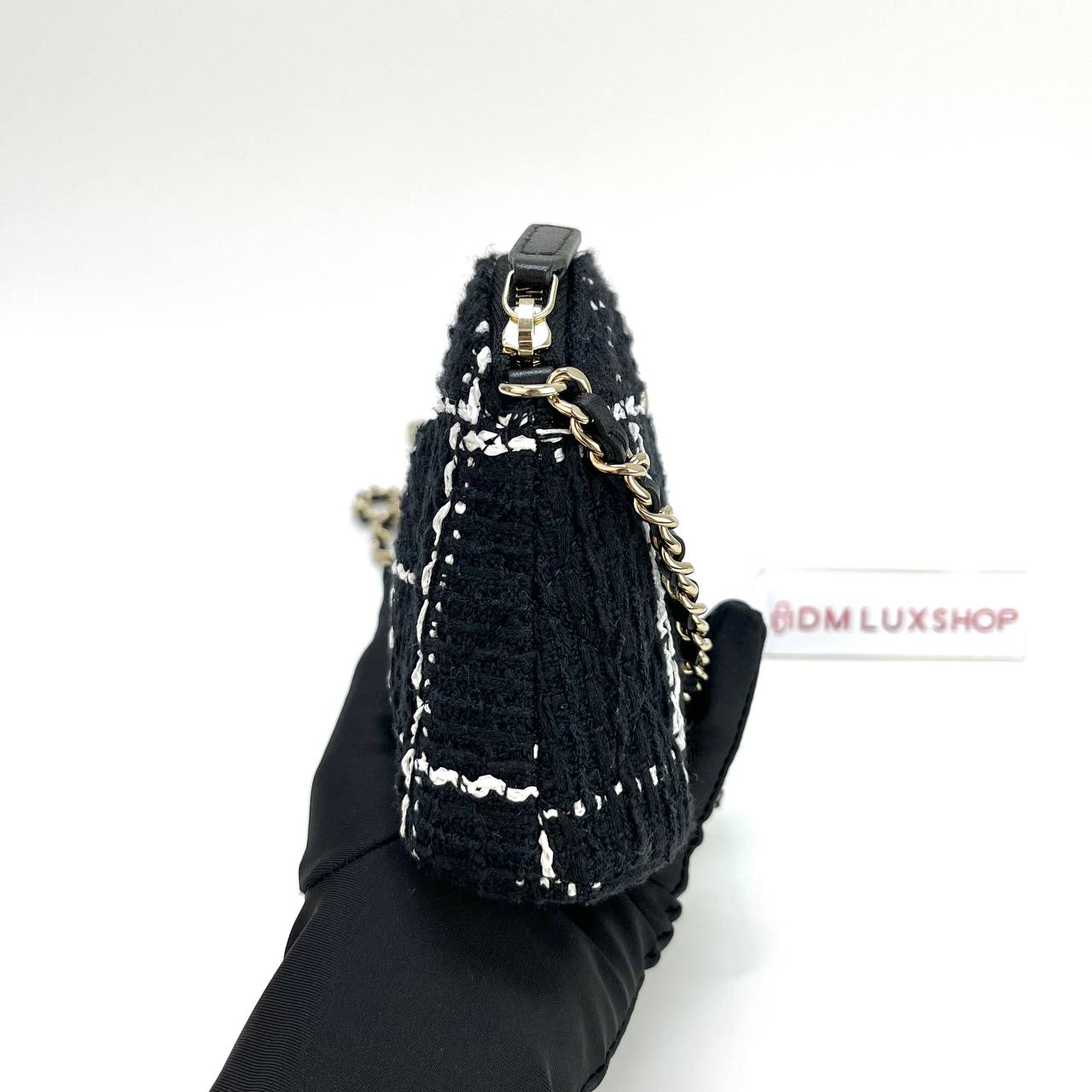 Chanel Tweed VIP Gift Crossbody Bag GHW (Microchip)
