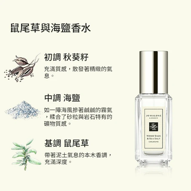 Jo Malone London 鼠尾草與海鹽香水 9ml 噴頭裝
