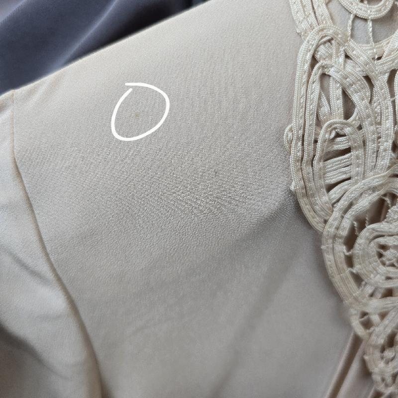Vintage Japanese Pale Pink Soutache Collar and Cuff Accent Blouse Shirt (PP001-7)