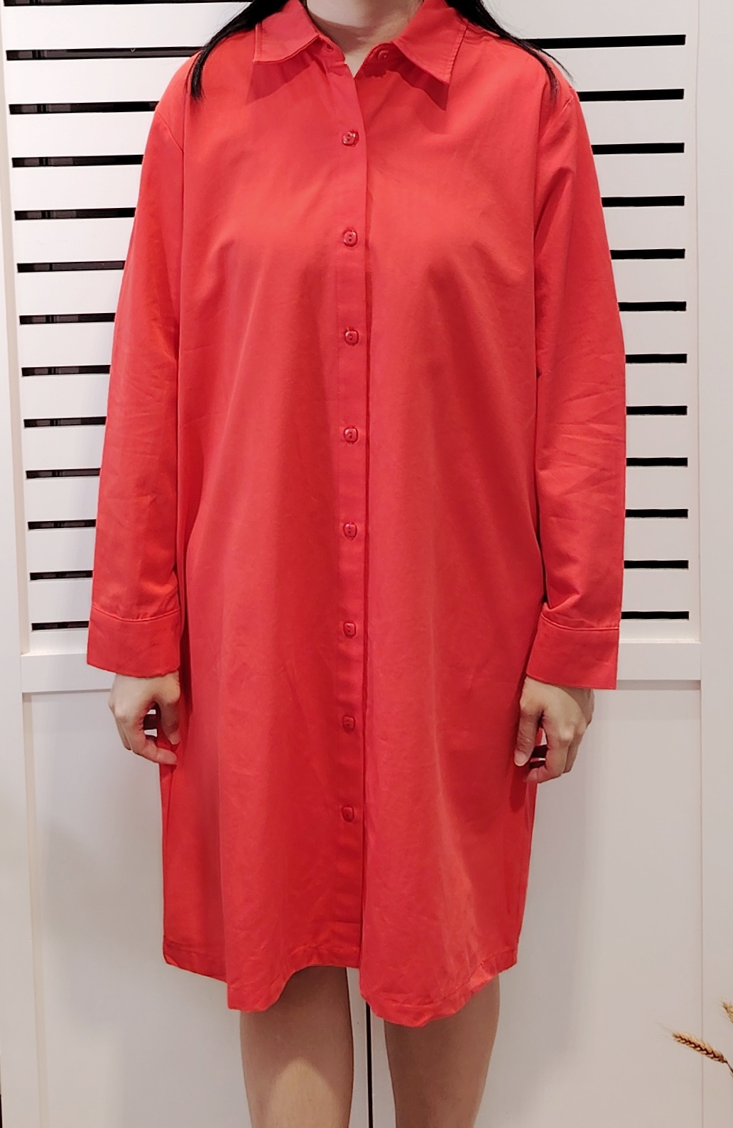 H9152 Collar Shirt Dress 