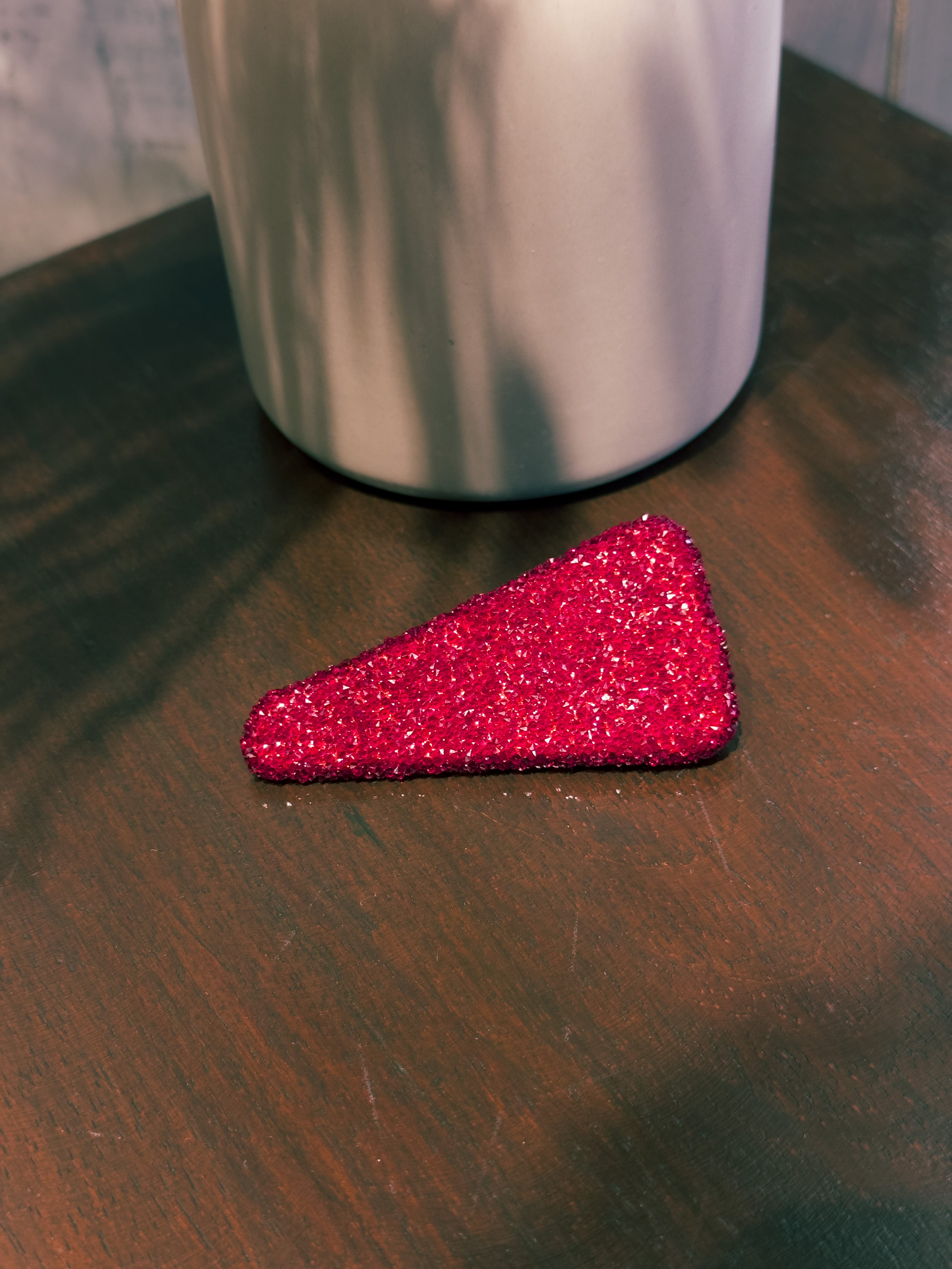 Ruby Glitter Hair Clip