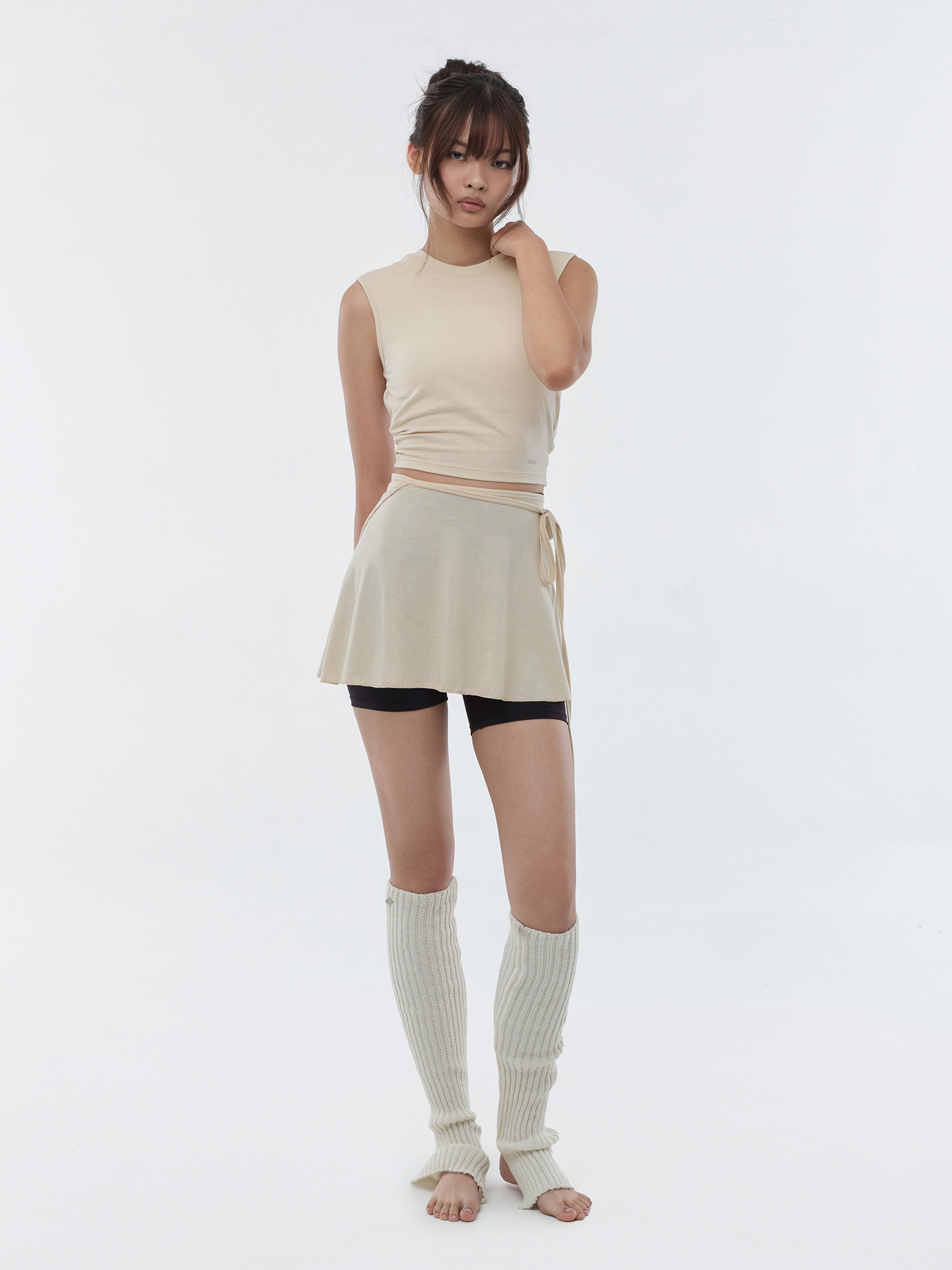 預購_Flared Cover-up Wrap Skirt by Conch