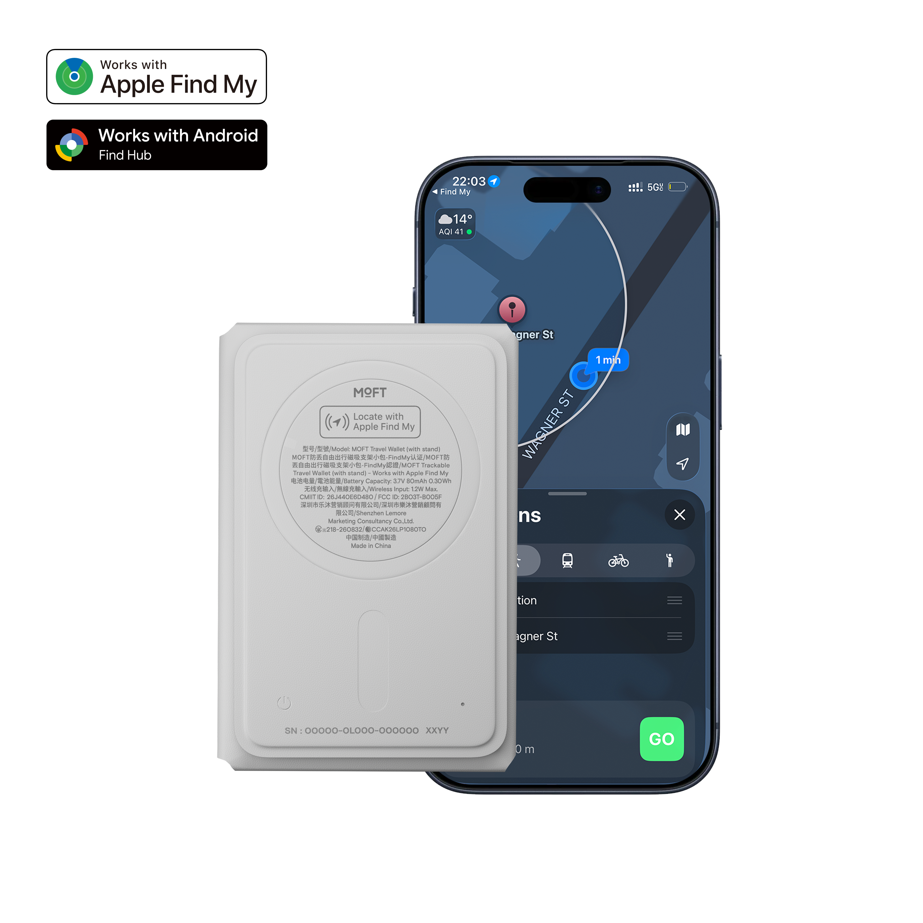 【預購新品】MOFT Trackable Field Wallet 可追蹤多功能磁吸卡包