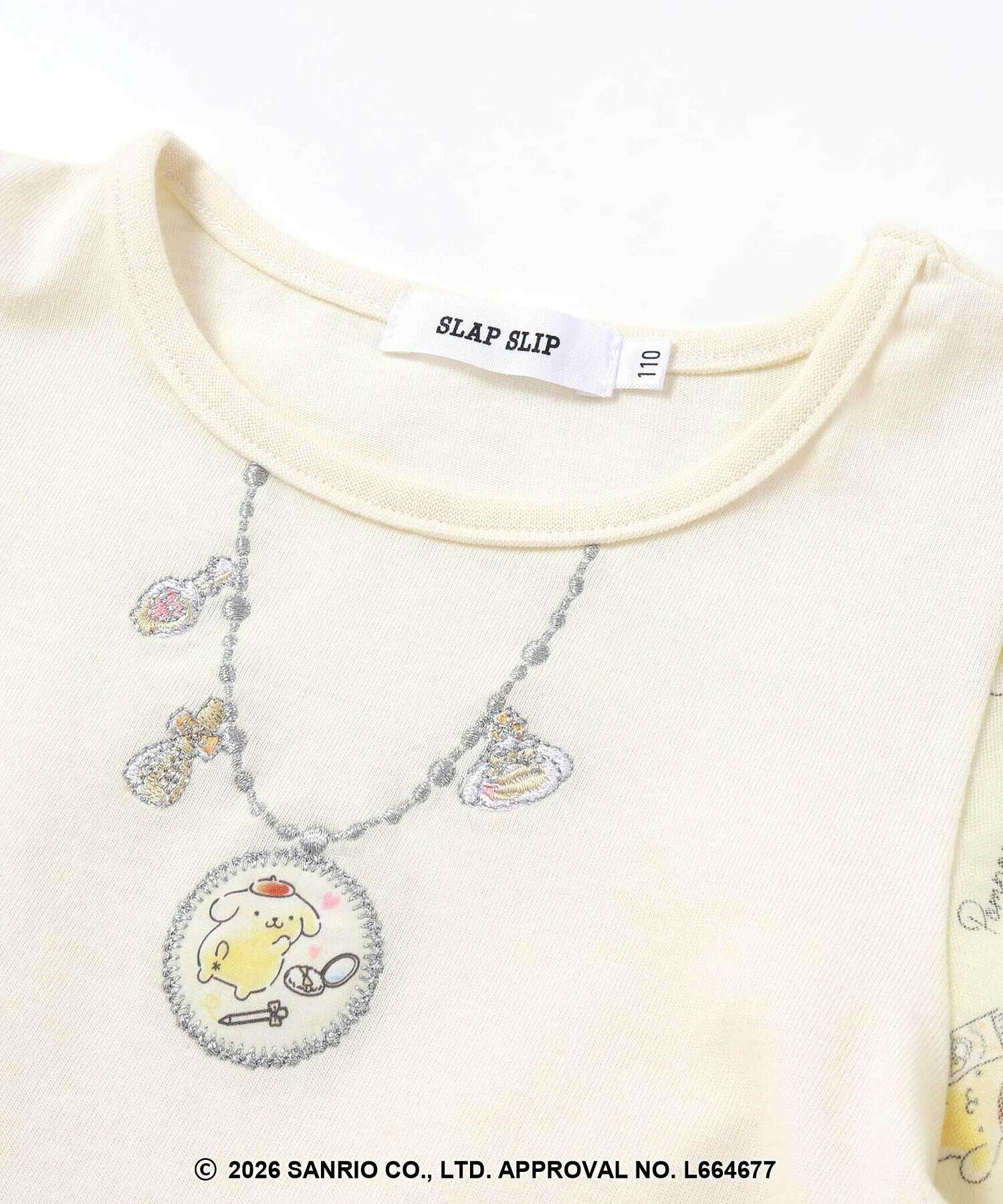 🇯🇵預訂 日本直送🇯🇵Slap Slip x Sanrio系列兩色人物印花頸鏈刺繡薄紗短袖連身裙