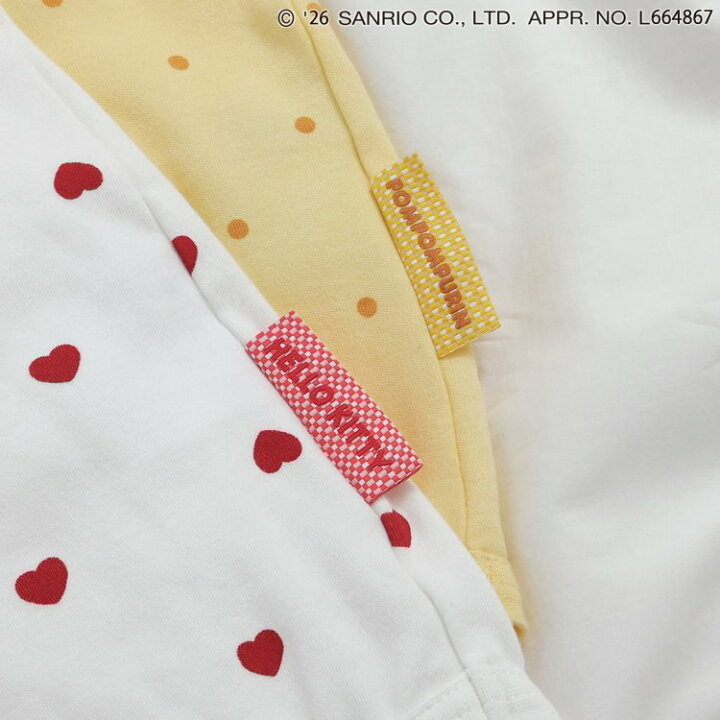 🇯🇵預訂 日本直送🇯🇵Apres les cours x Sanrio系列兩色愛心波點人物圍兜短袖包屁衣