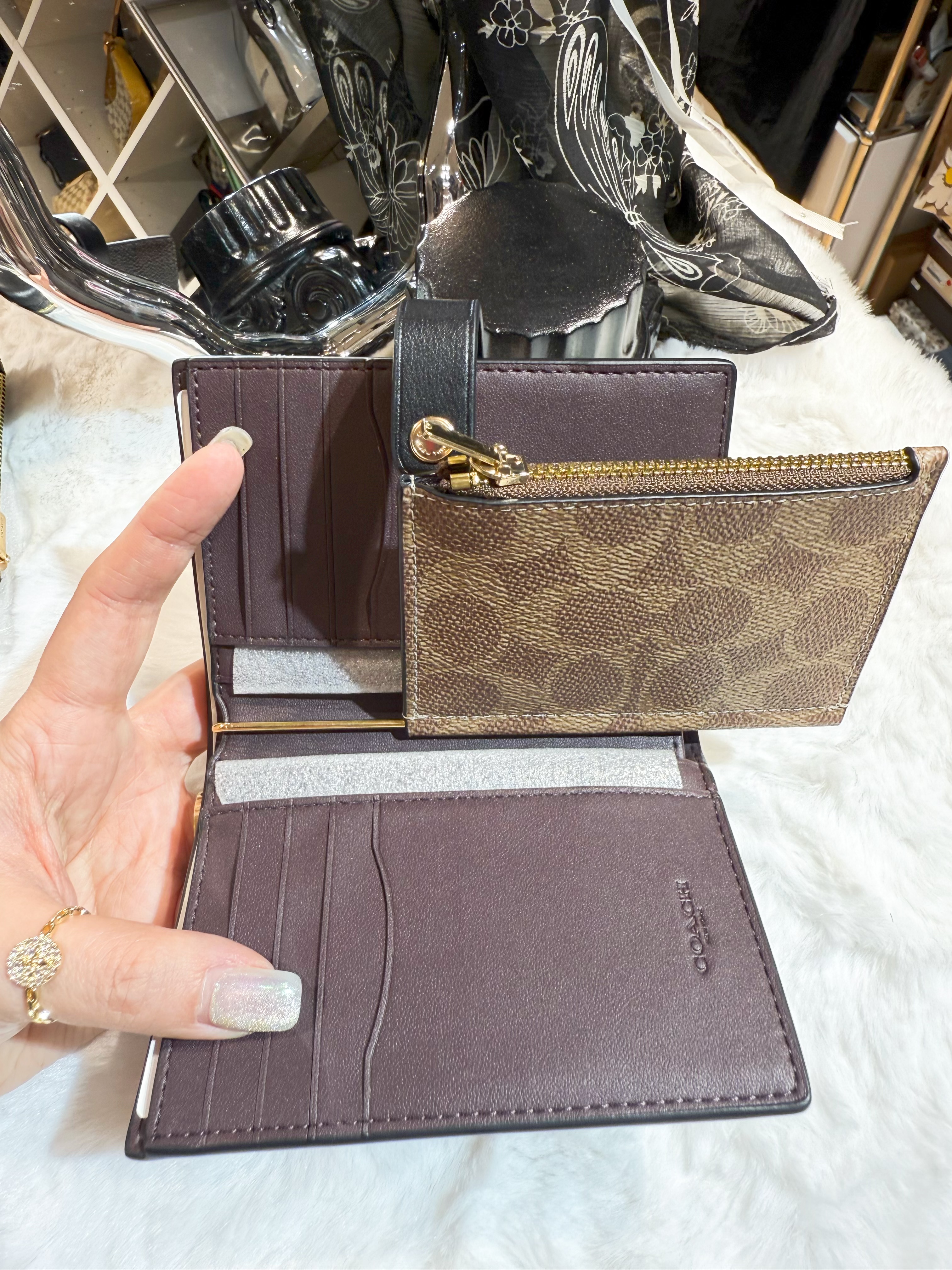 Coach 2 in 1 medium wallet dark/m