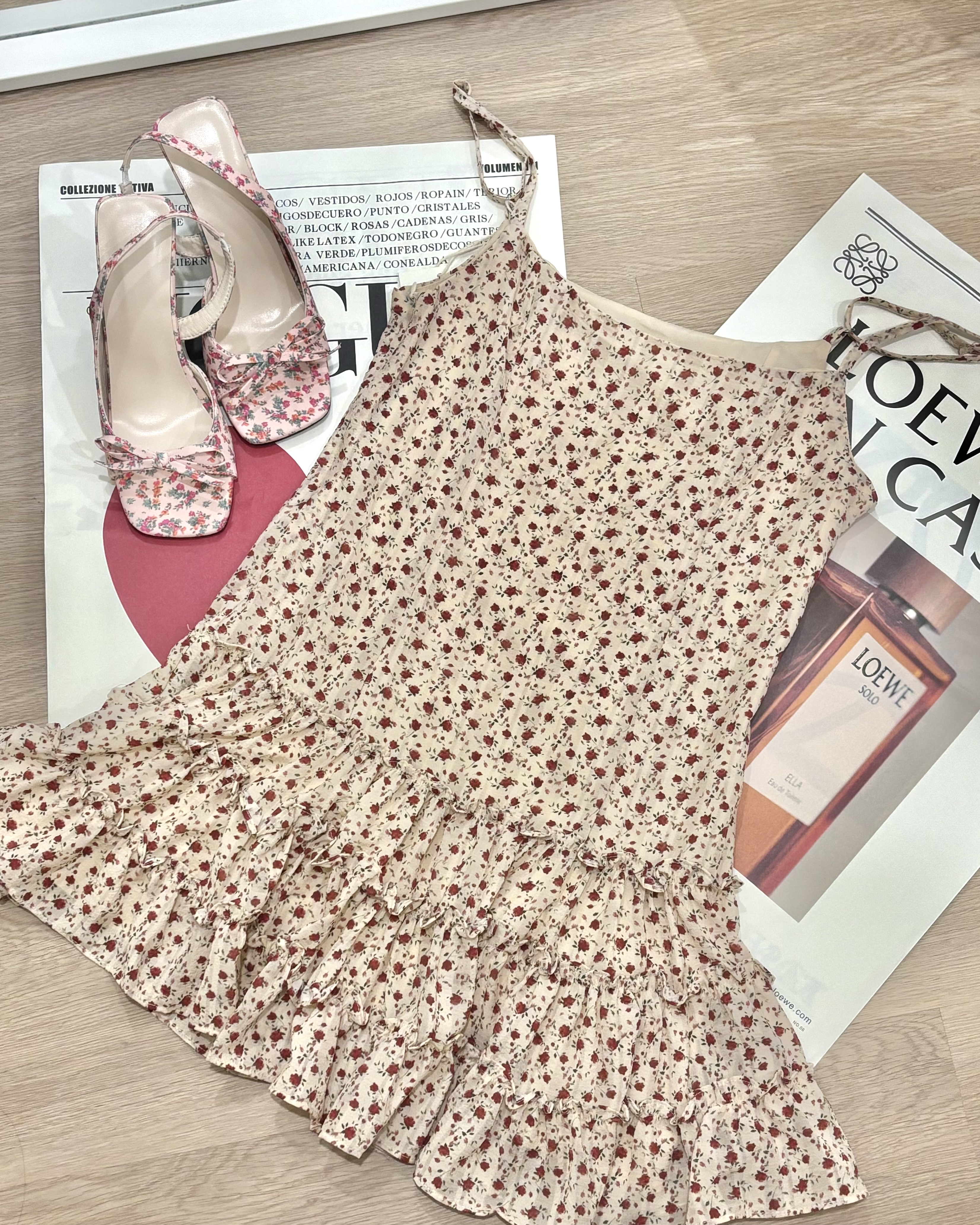 DR382田园风碎花短裙