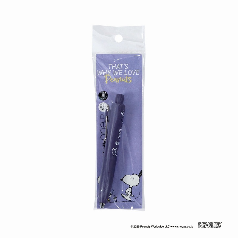 現貨｜Snoopy 日本製 uni-ball one P 0.38mm 黑色 啫喱筆 (ES573B)