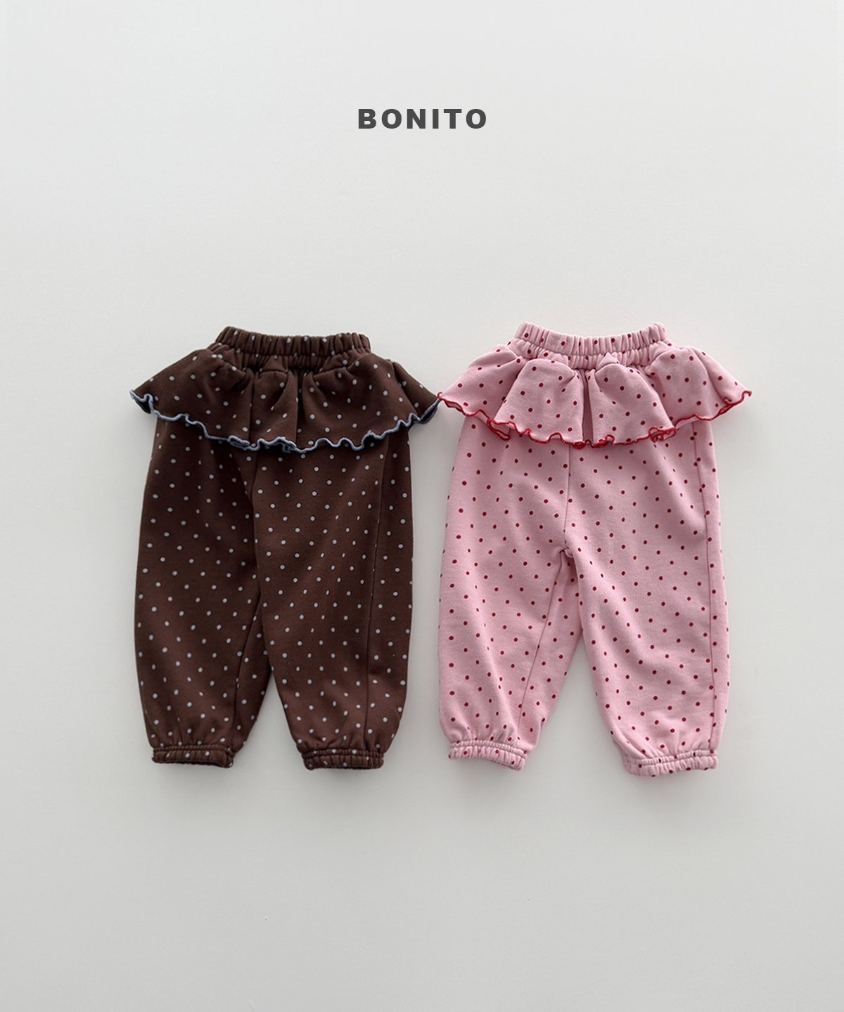 Bonito | Dot frill jogger pants