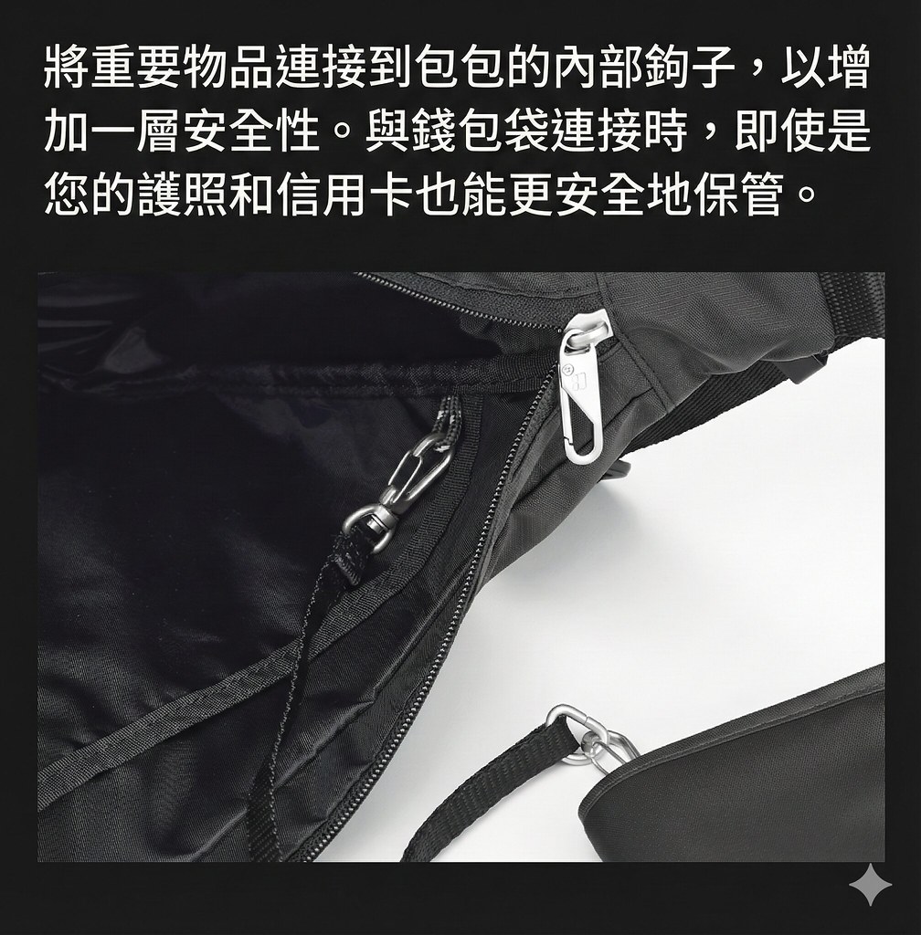 Branden防盜旅行斜揹袋│ Safe Cross（L碼）