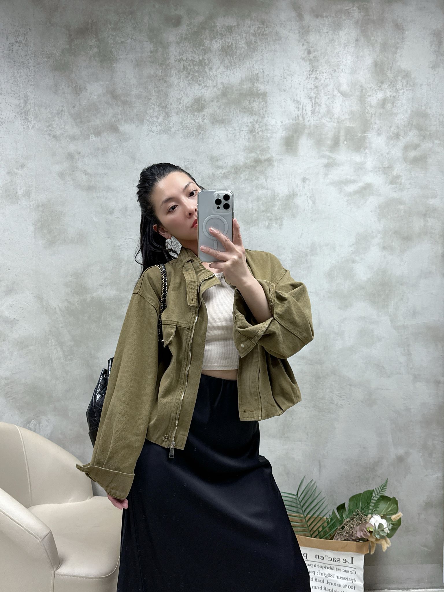 洗水牛仔布外套