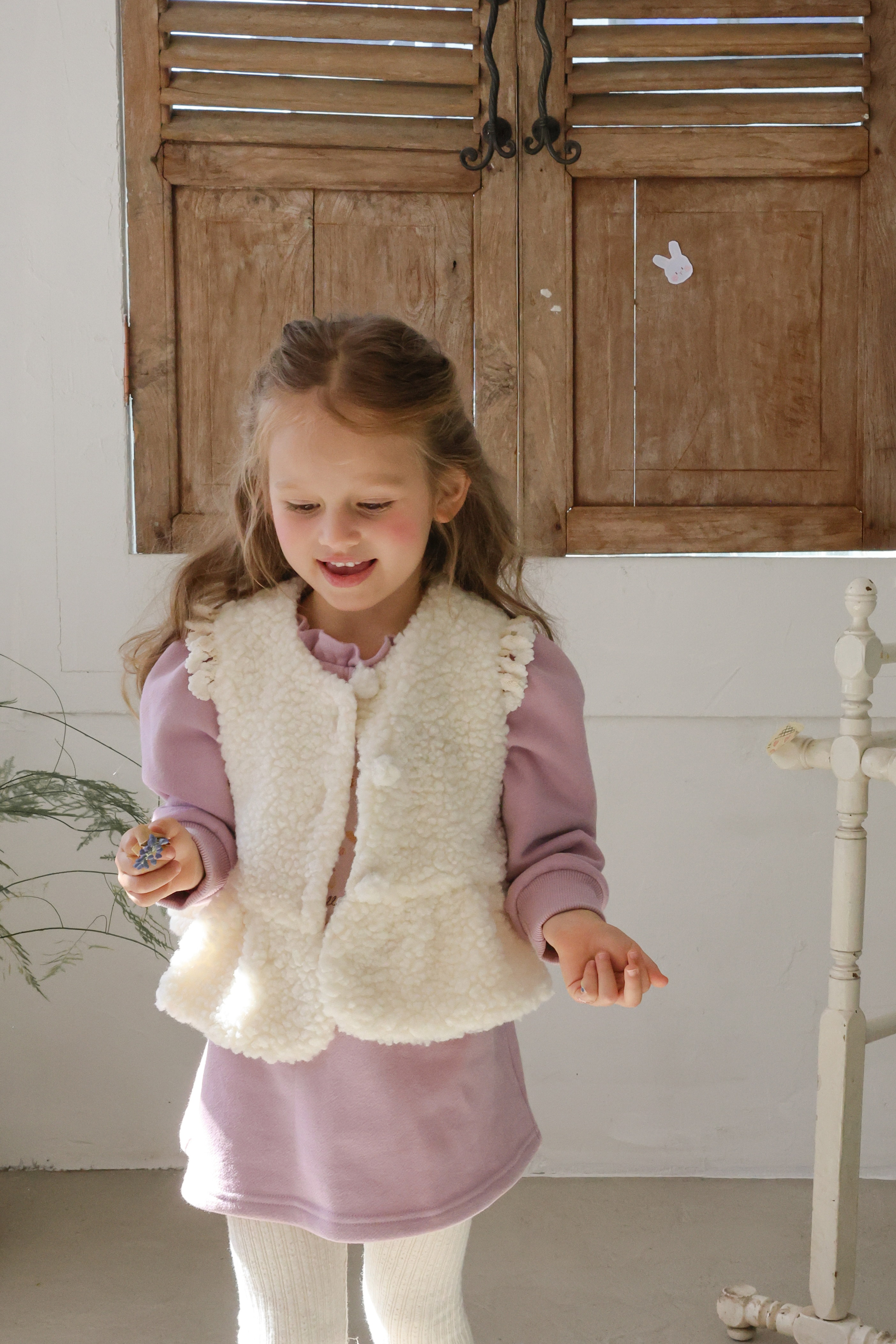 FLO | Pposong fur vest Cream
