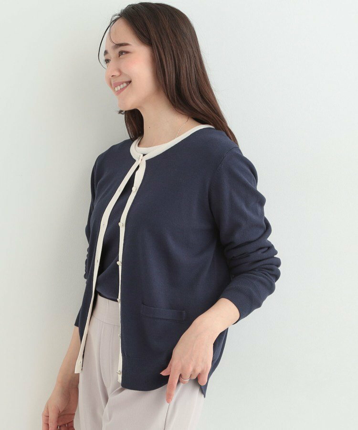 🆕【⭐訂購⭐】  🇯🇵日本直送 🌀SHOO・LA・RUE金屬鈕扣 配色 優雅 圓領針織外套［4款選］🌀 [ELCA-0078][260323]