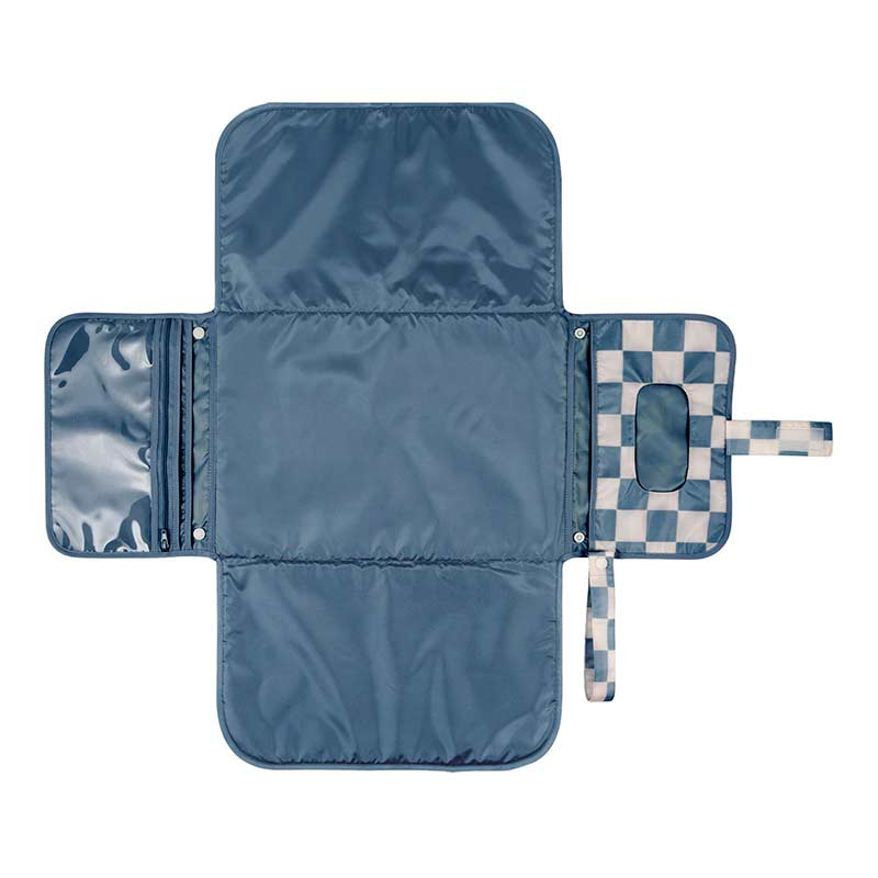 🇯🇵預訂 日本直送🇯🇵藍色格紋尿布袋外出便攜換片墊