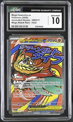 CGC 10 Mega Hawlucha EX Ascended Heroes 268/217