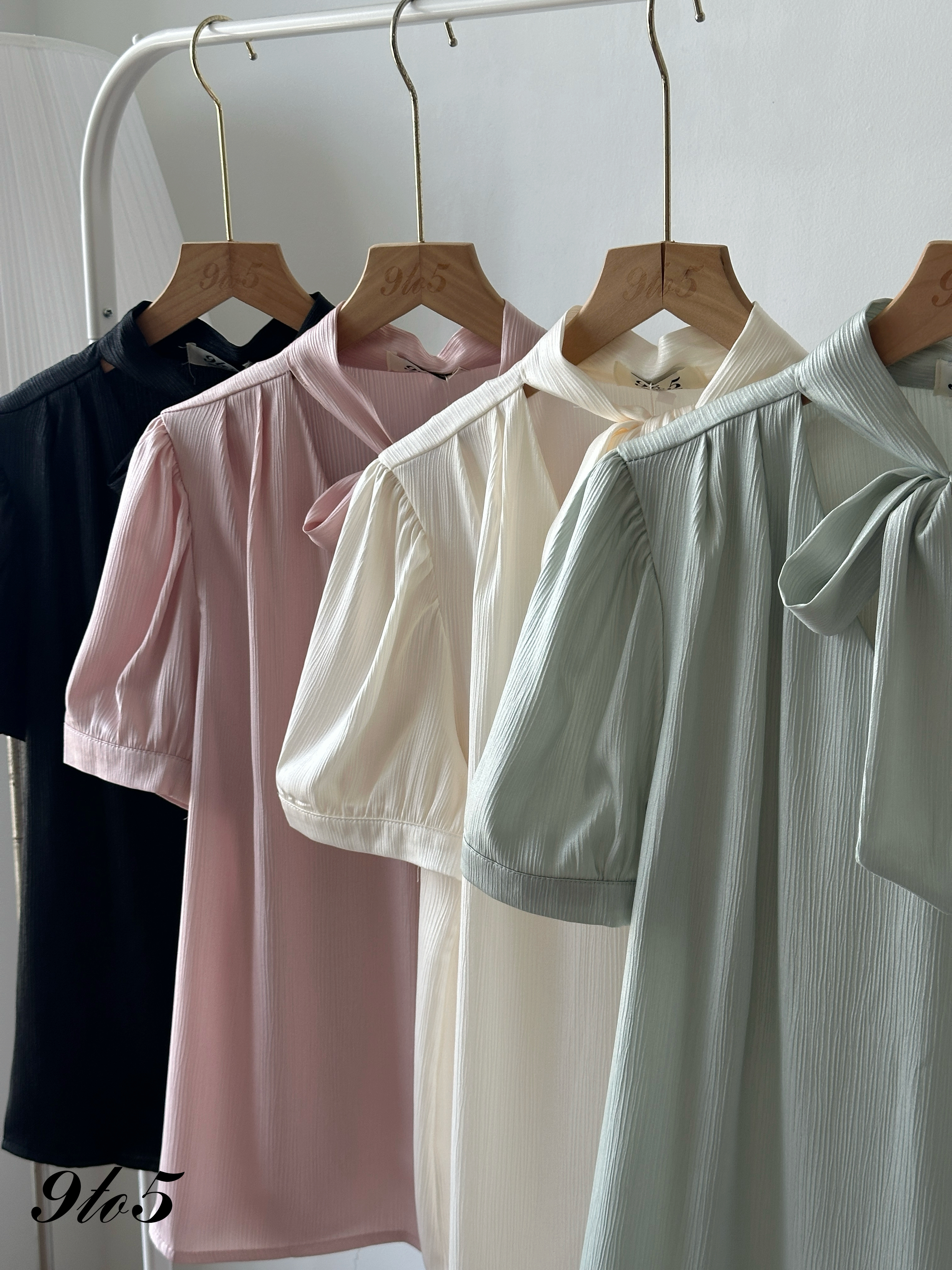T4351 Bow-tie Satin Top - 4 Colors 
