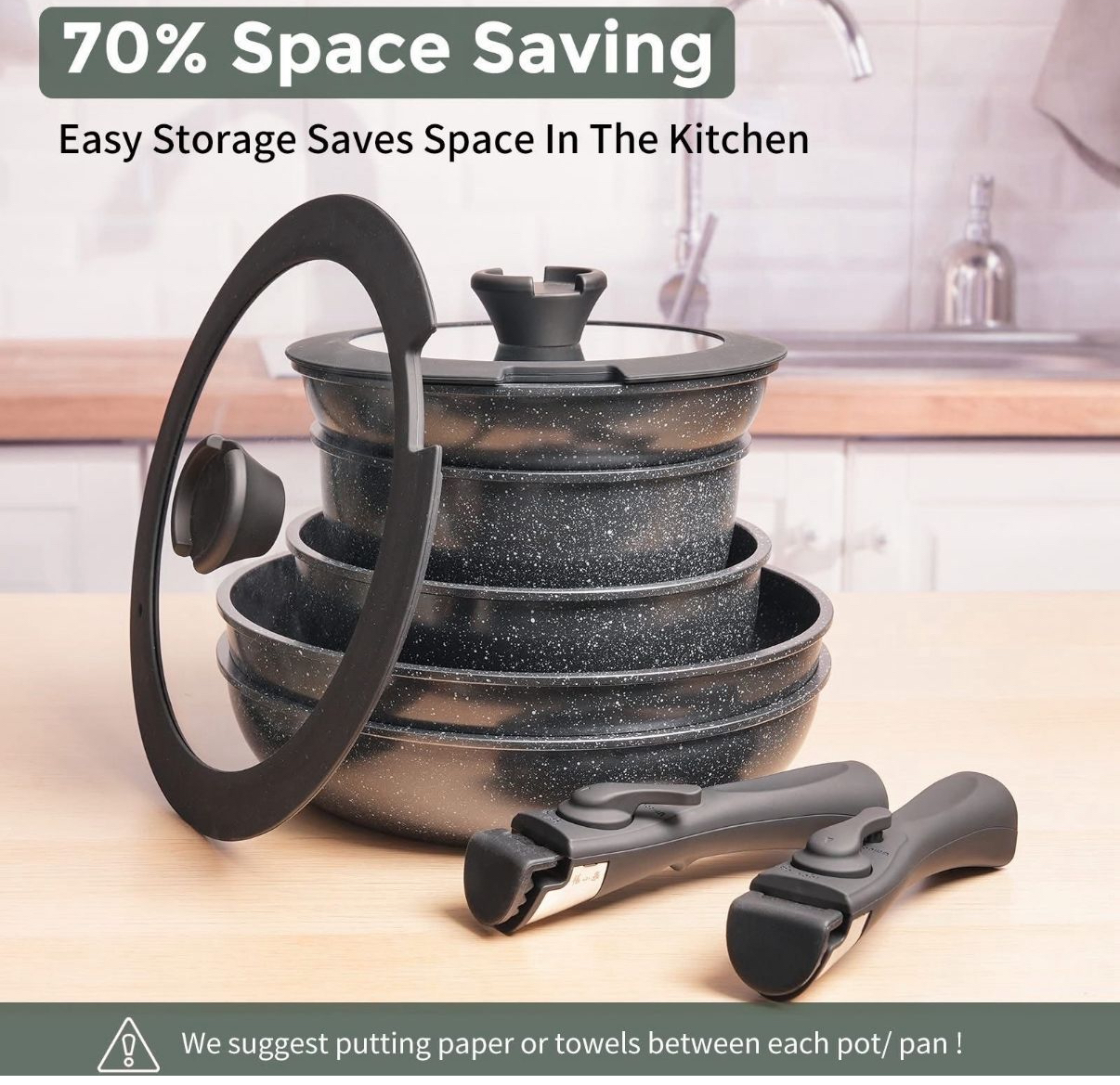 百年中華老字號張小泉 星石系列廚具套13件套黑柄