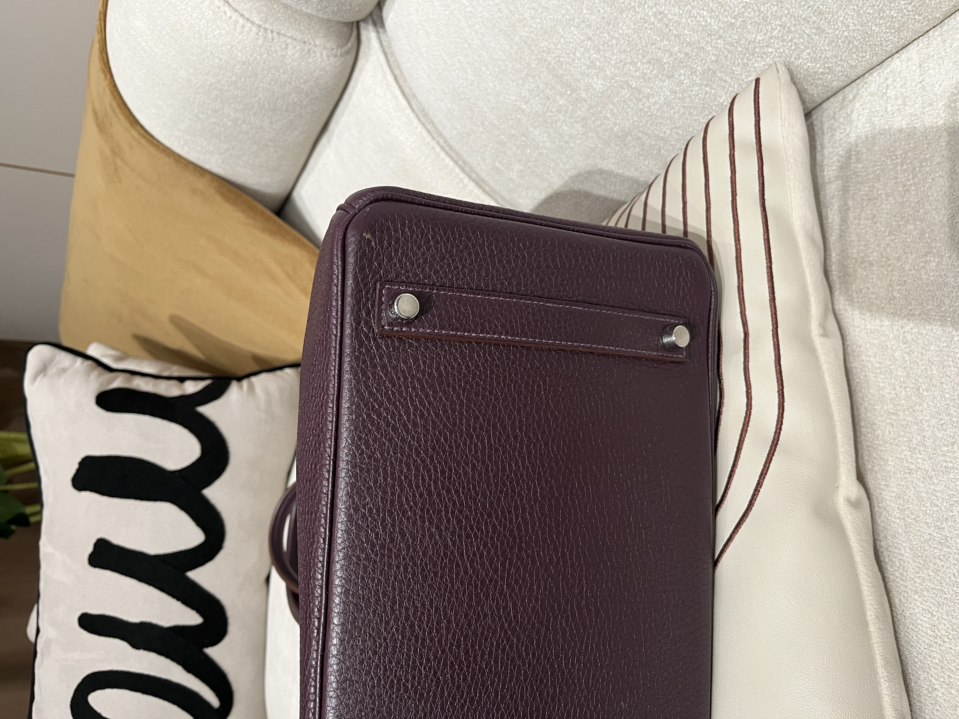 Hermes Birkin 35 Stamp [Q] 葡萄紫色Raisin Togo Calfskin 100%Authentic, 95%New ✅Key Lock✅Dust bag✅Box