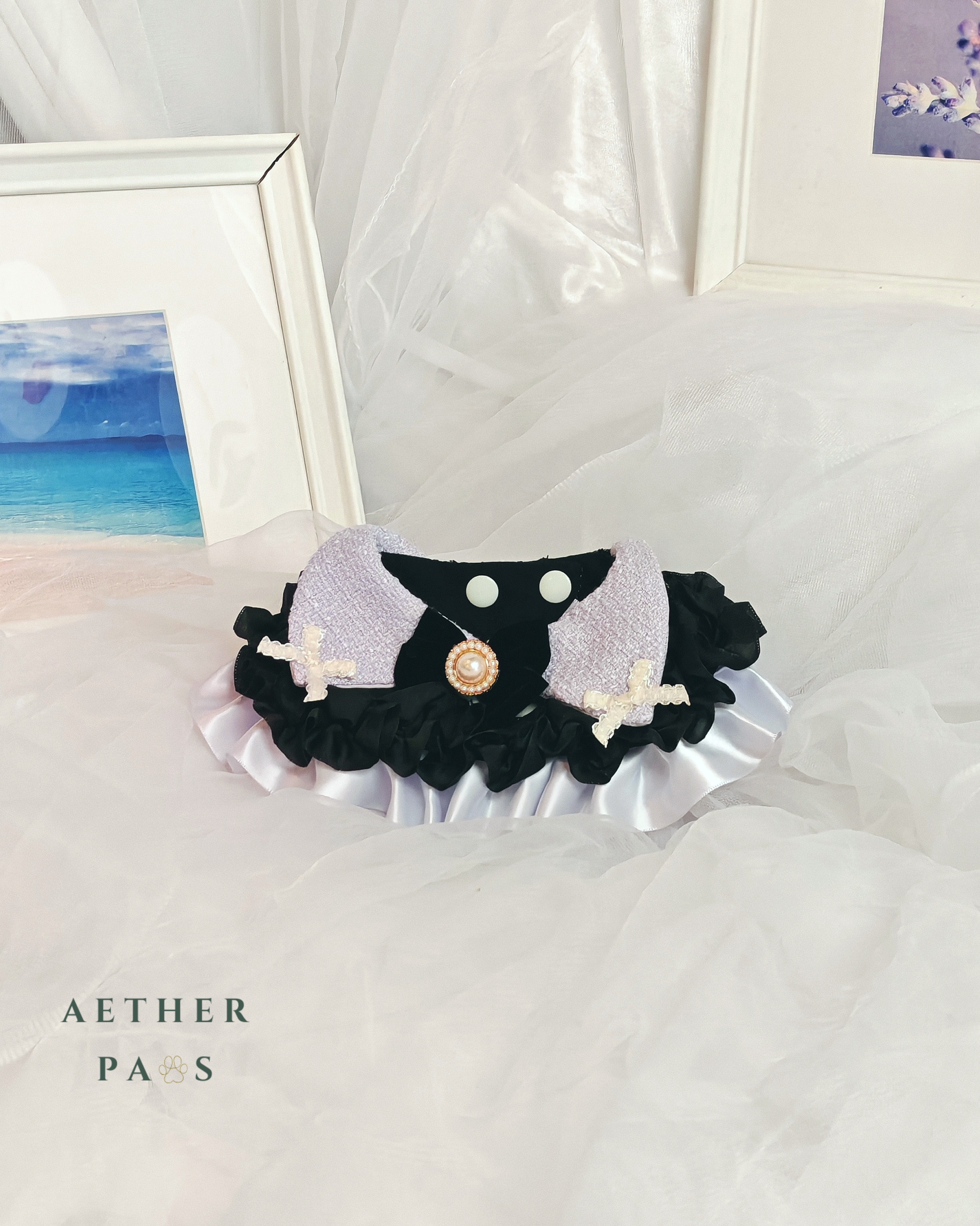 Gothic Violet Lace Bib