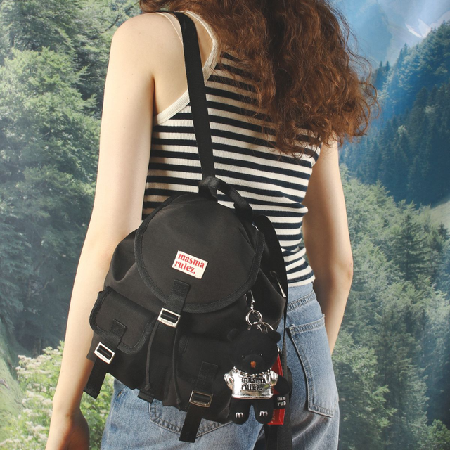 ★masmarulez★ Mini glossy belted backpackPale Lemon mini ver. Glossy belted flap backpack_Pale Lemon masmarulez