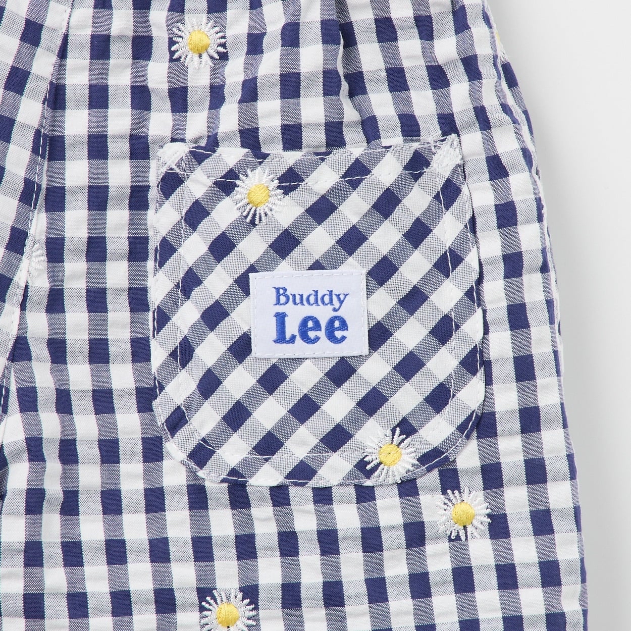 🇯🇵預訂 日本直送🇯🇵Buddy Lee 兩色標籤口袋雛菊刺繡格紋寬鬆短褲