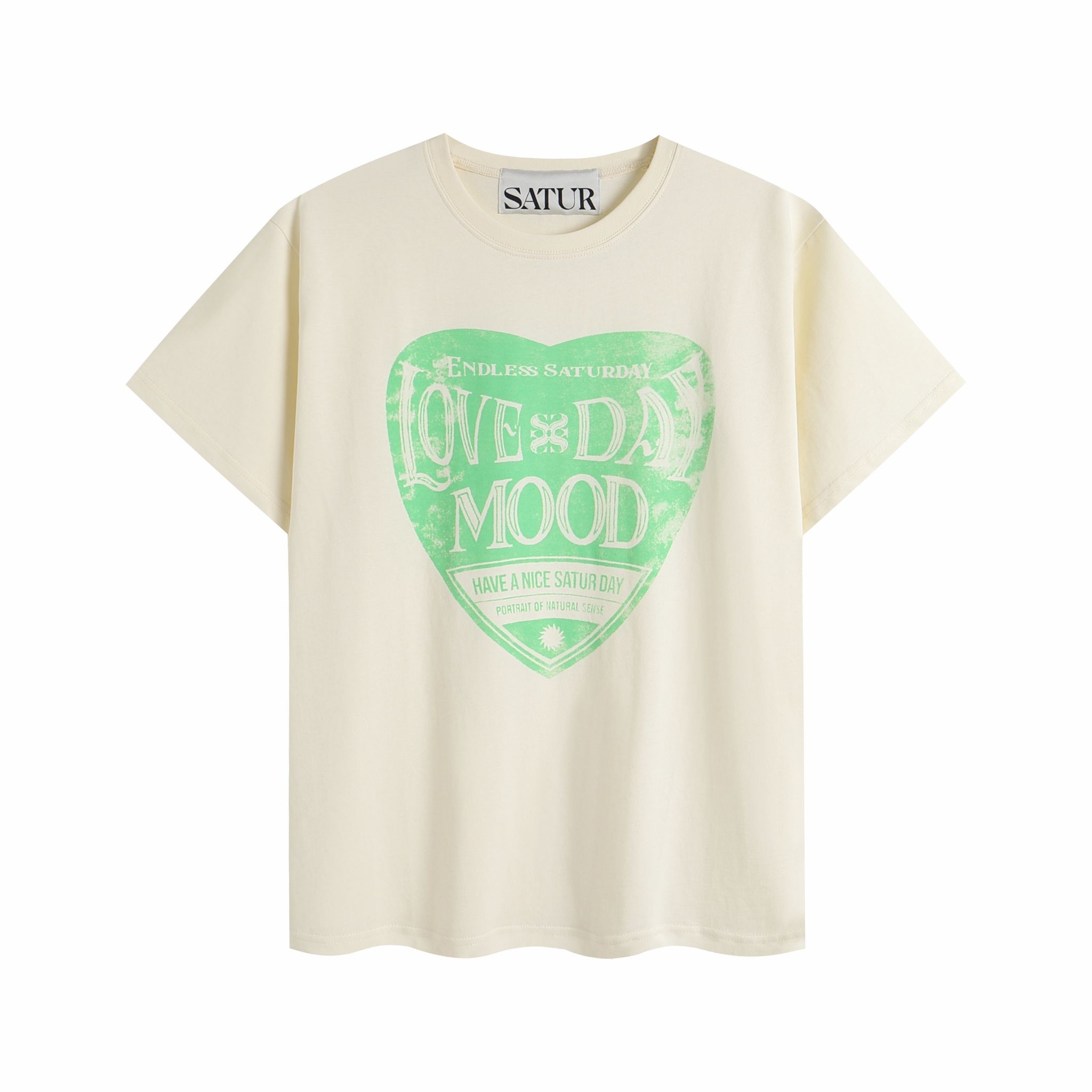 $95件。2件起$85件。韓國Satur復古愛心短袖