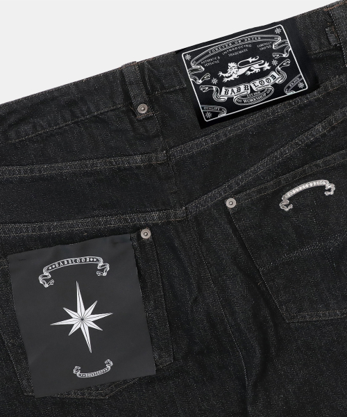 Viper 301 Semi-Curved Pants - Black Denim - 바이퍼 301 세미 커브드 팬츠 - 블랙데님