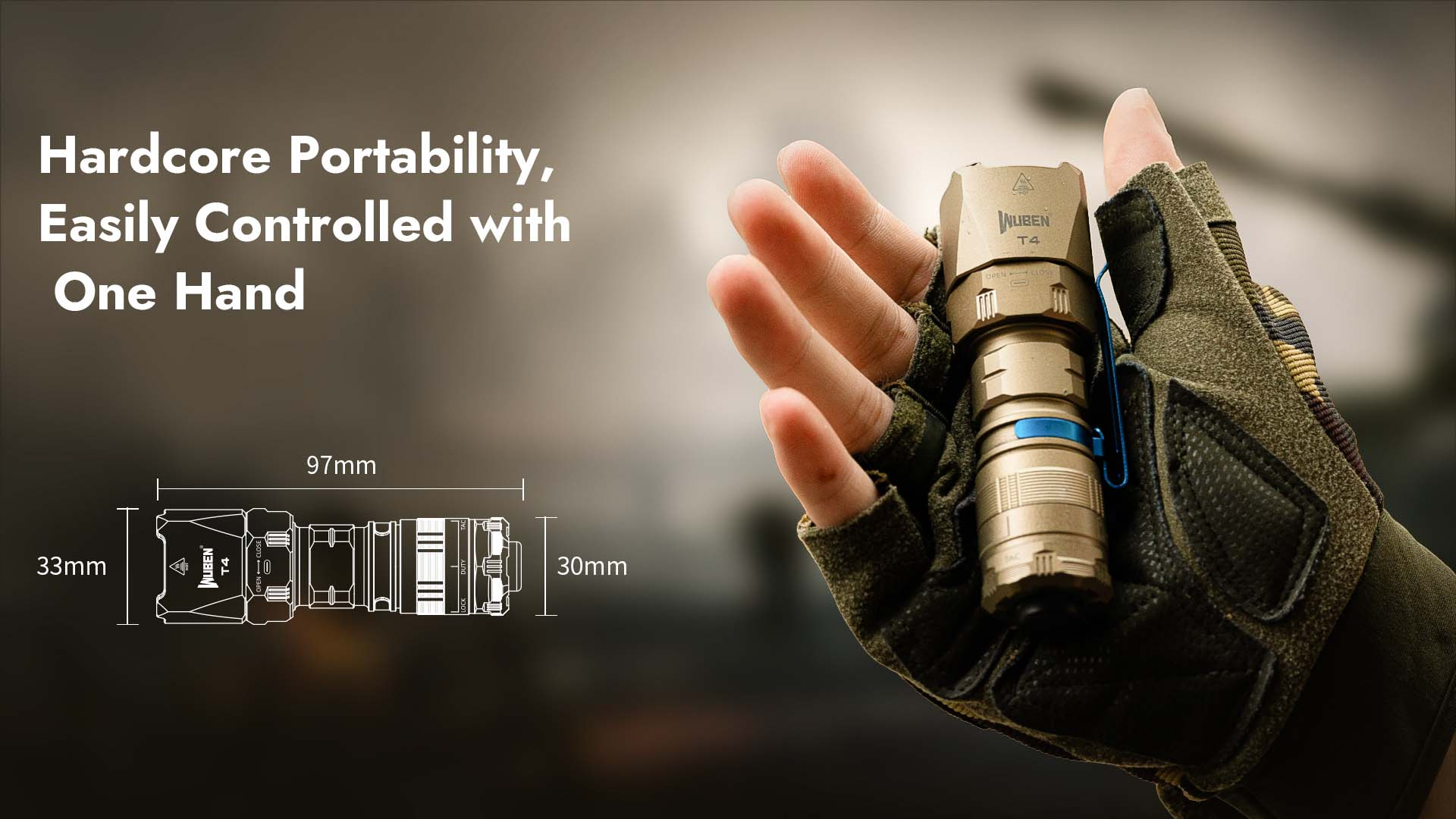 Wuben T4 戰術／執勤手電筒