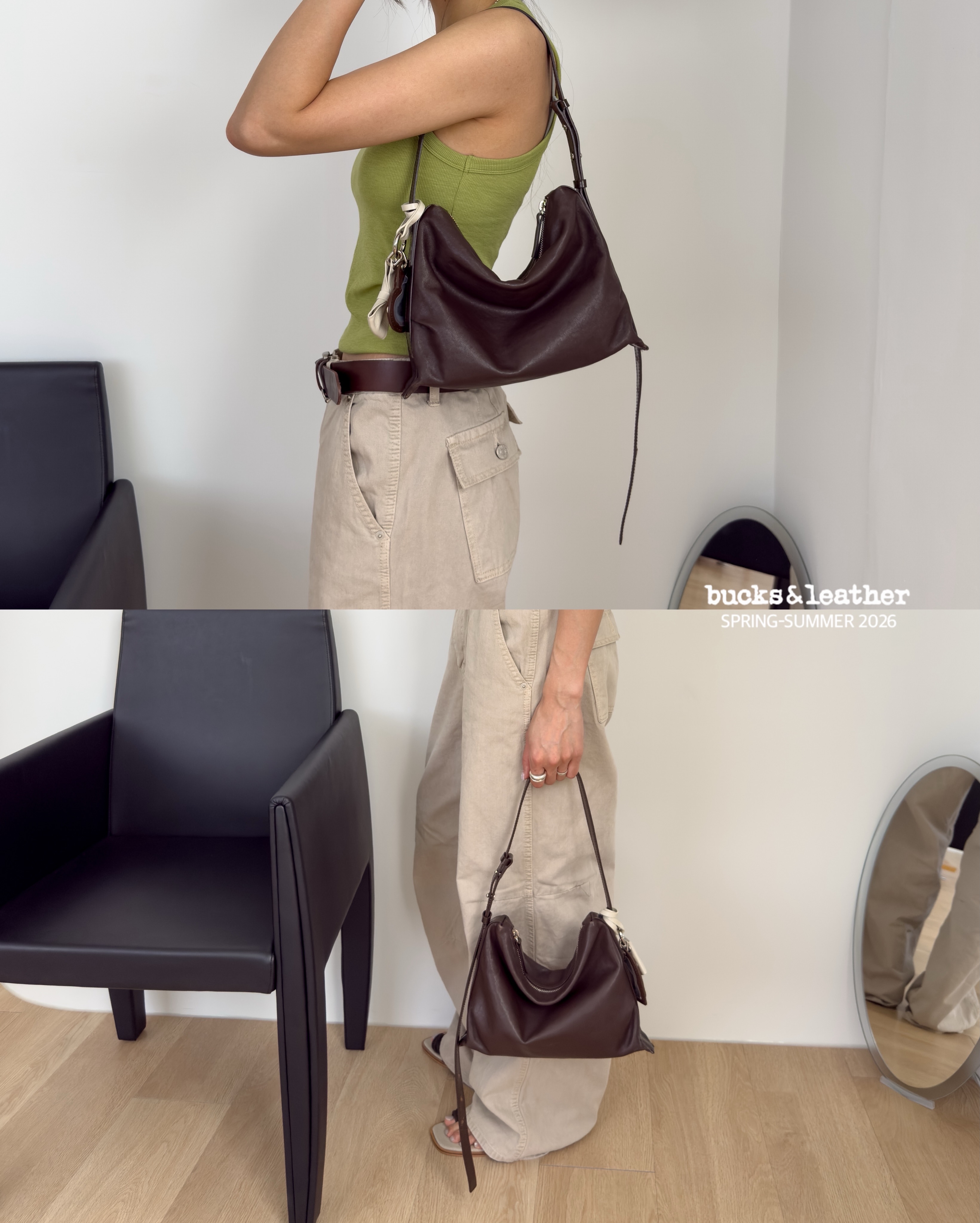 【熱賣款】預訂_慵懶風單肩 Day Shoulder Small By Bucks & leather