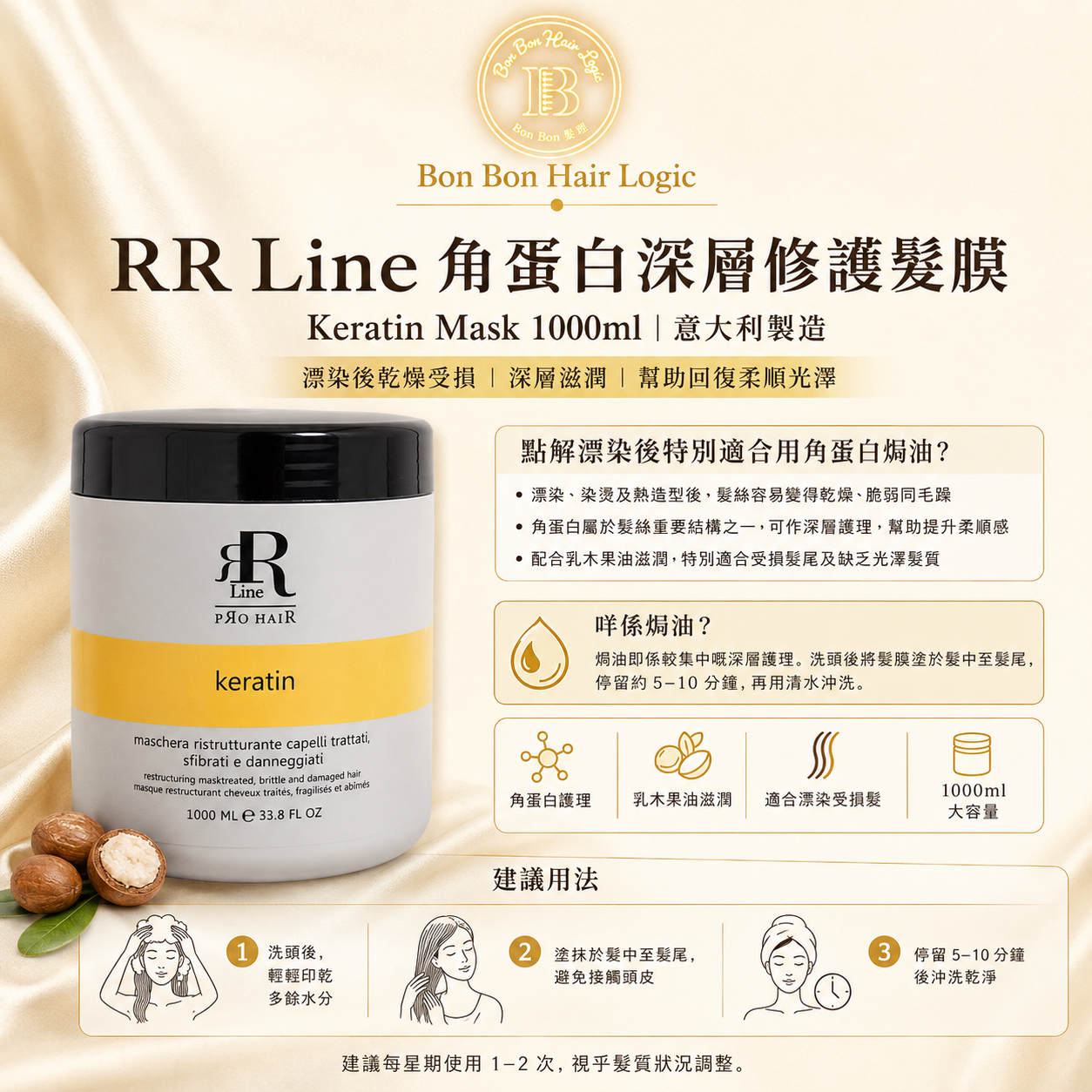 RR Line Real Star Keratin Star Mask 角蛋白修護髮膜 1000ml