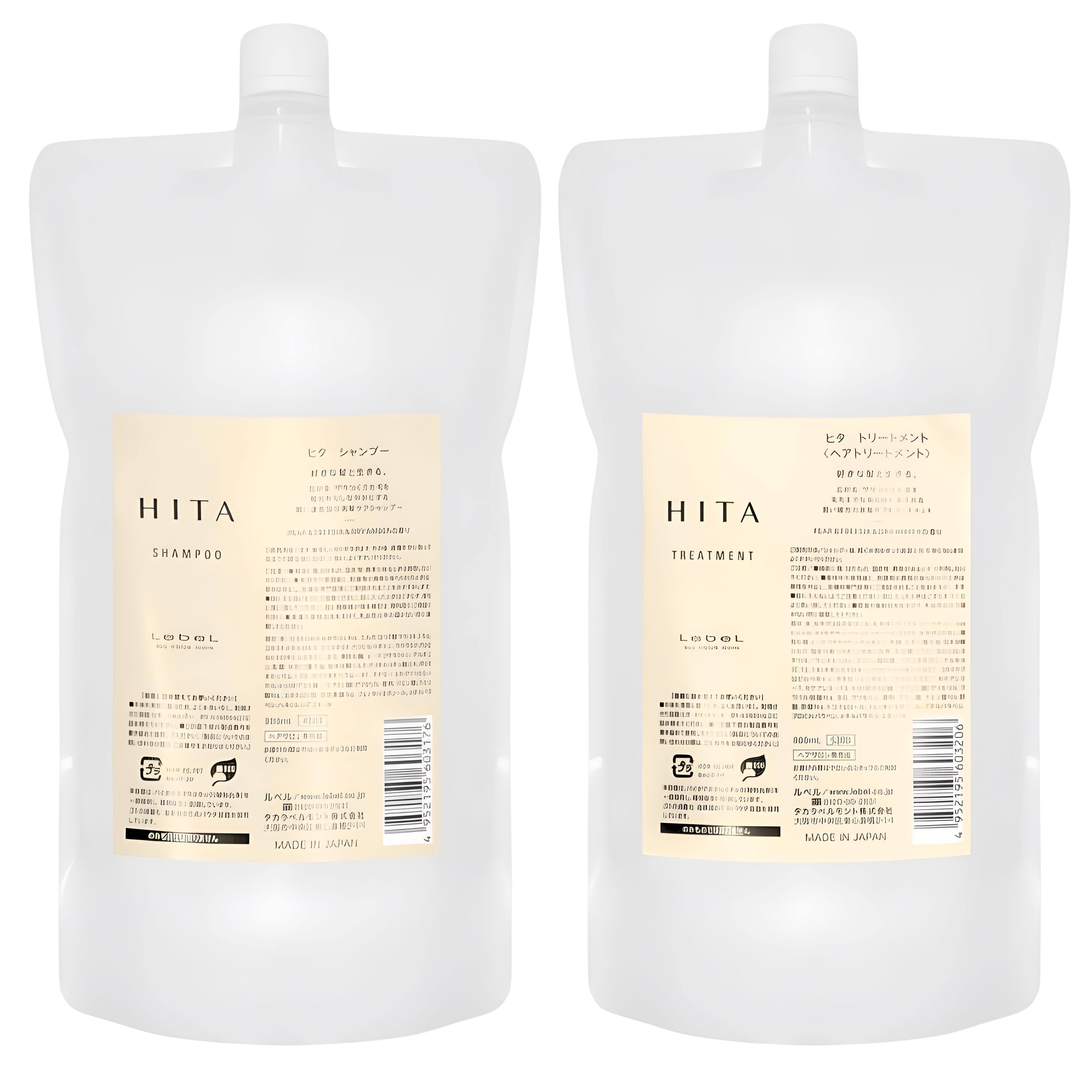Lebel HITA Shampoo+Treatment 抗毛燥順直洗護補充套裝 800ml+800ml 