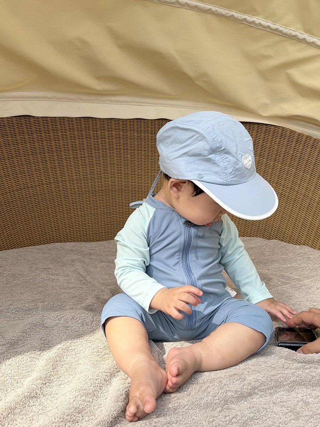 Here | sun hat (Ivory free size )