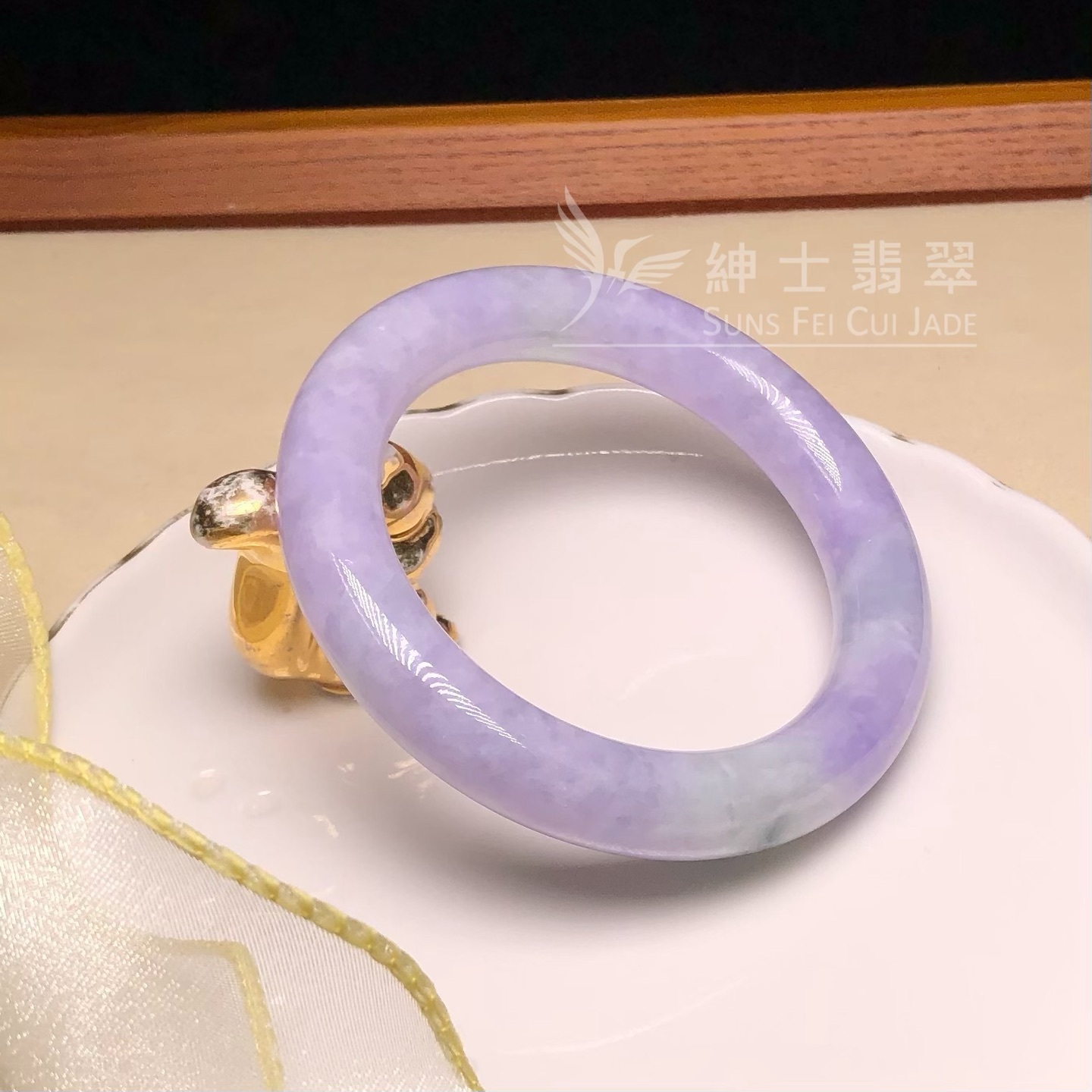 木那藍紫飄花圓鐲55.4mm