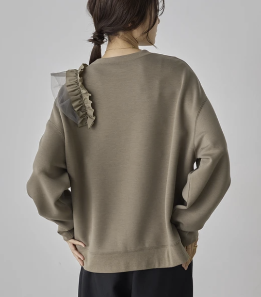 不對稱荷葉邊上衣 - 2026 流行穿搭  荷葉邊上衣 春夏時尚穿搭 成人休閒 日常穿搭 易於配搭 日本直送   #JP-I-260017