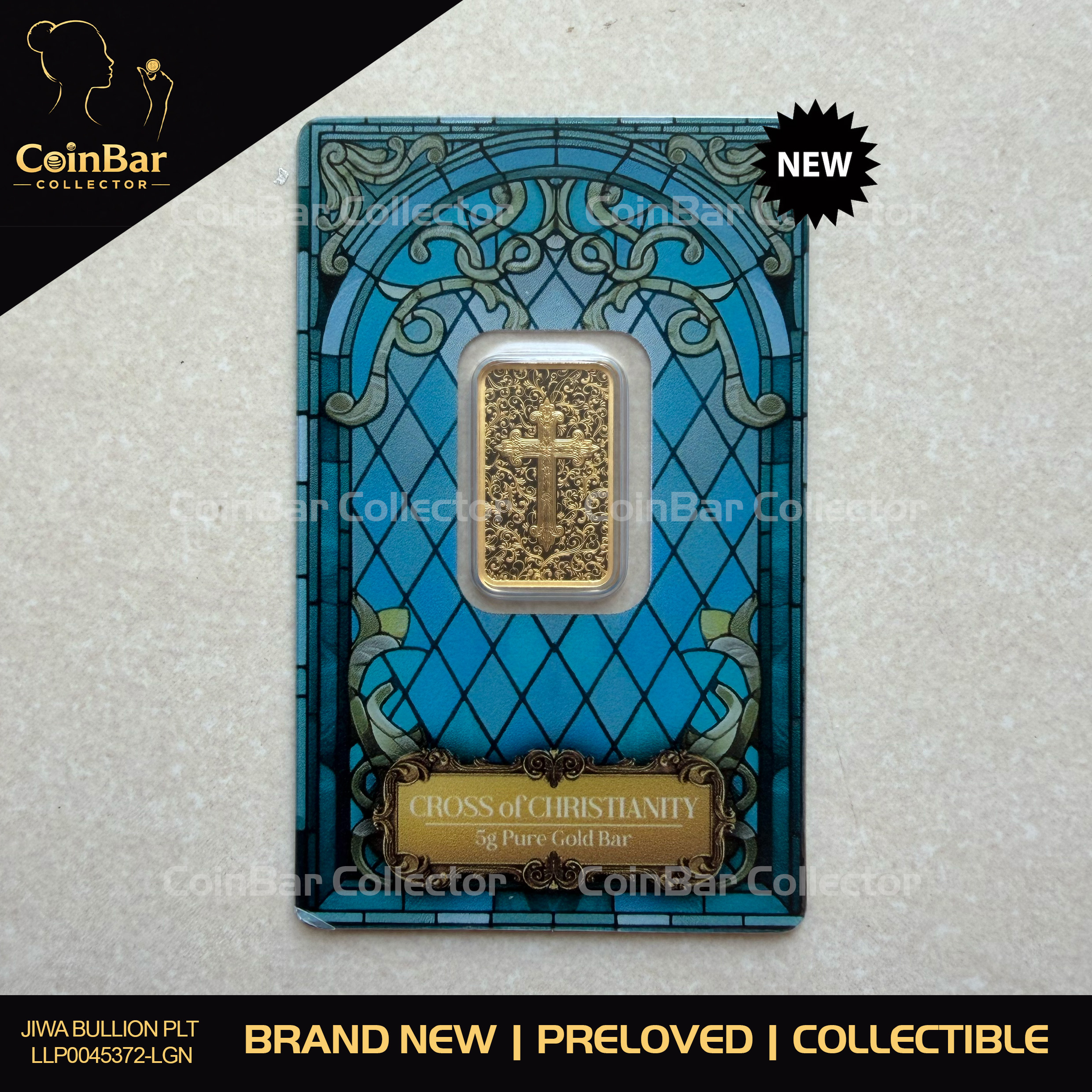 (SN 693) PAMP Cross Christianity 5g 🇨🇭Swiss Fine Gold Bar 999.9 十字基督