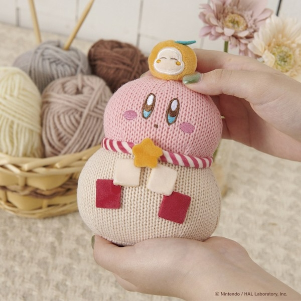 🌸 【預訂】Kirby 針織餅鏡公仔掛飾 - 星之卡比 新品