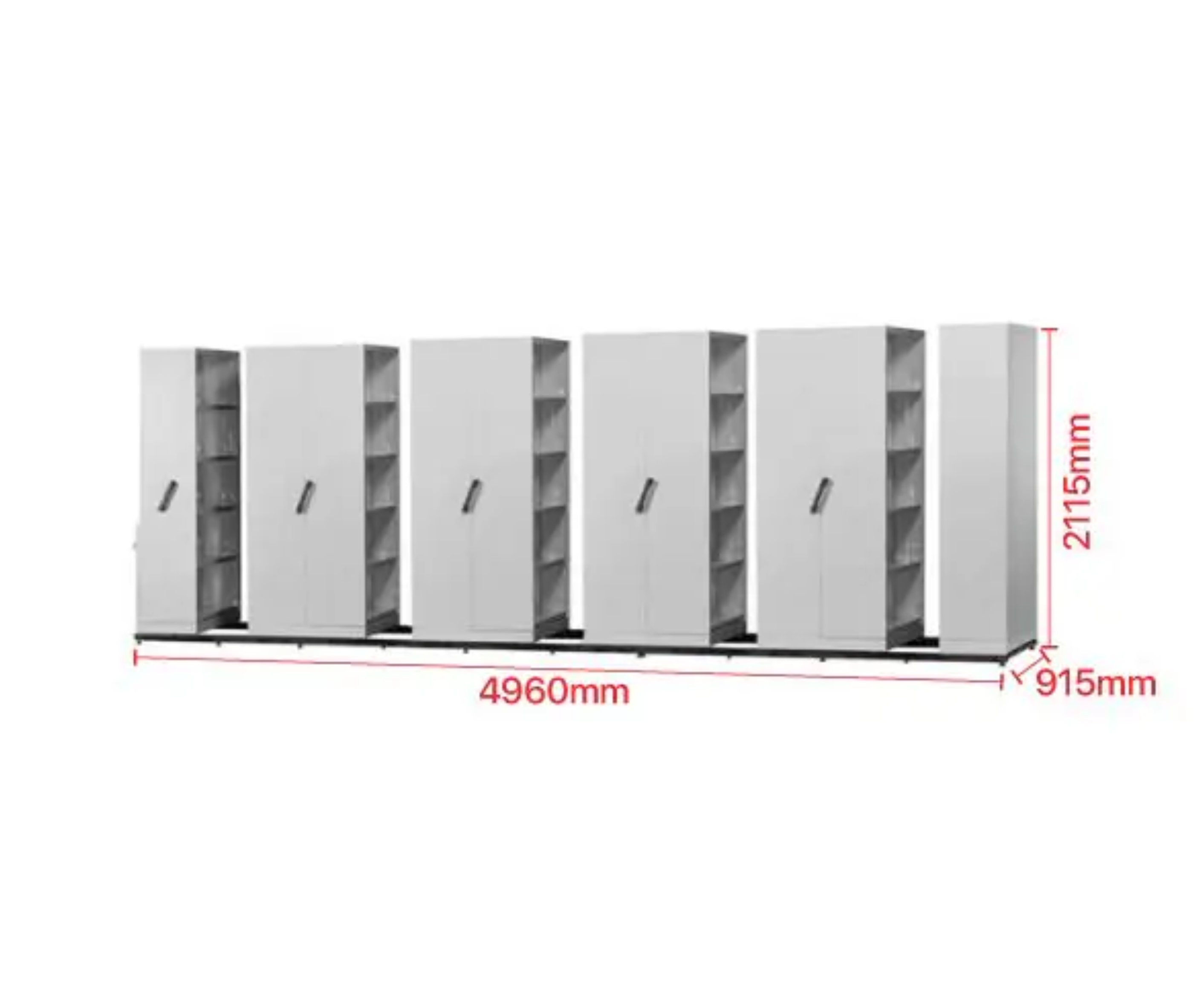 10 Bay Manual Hand Push Mobile Compactors