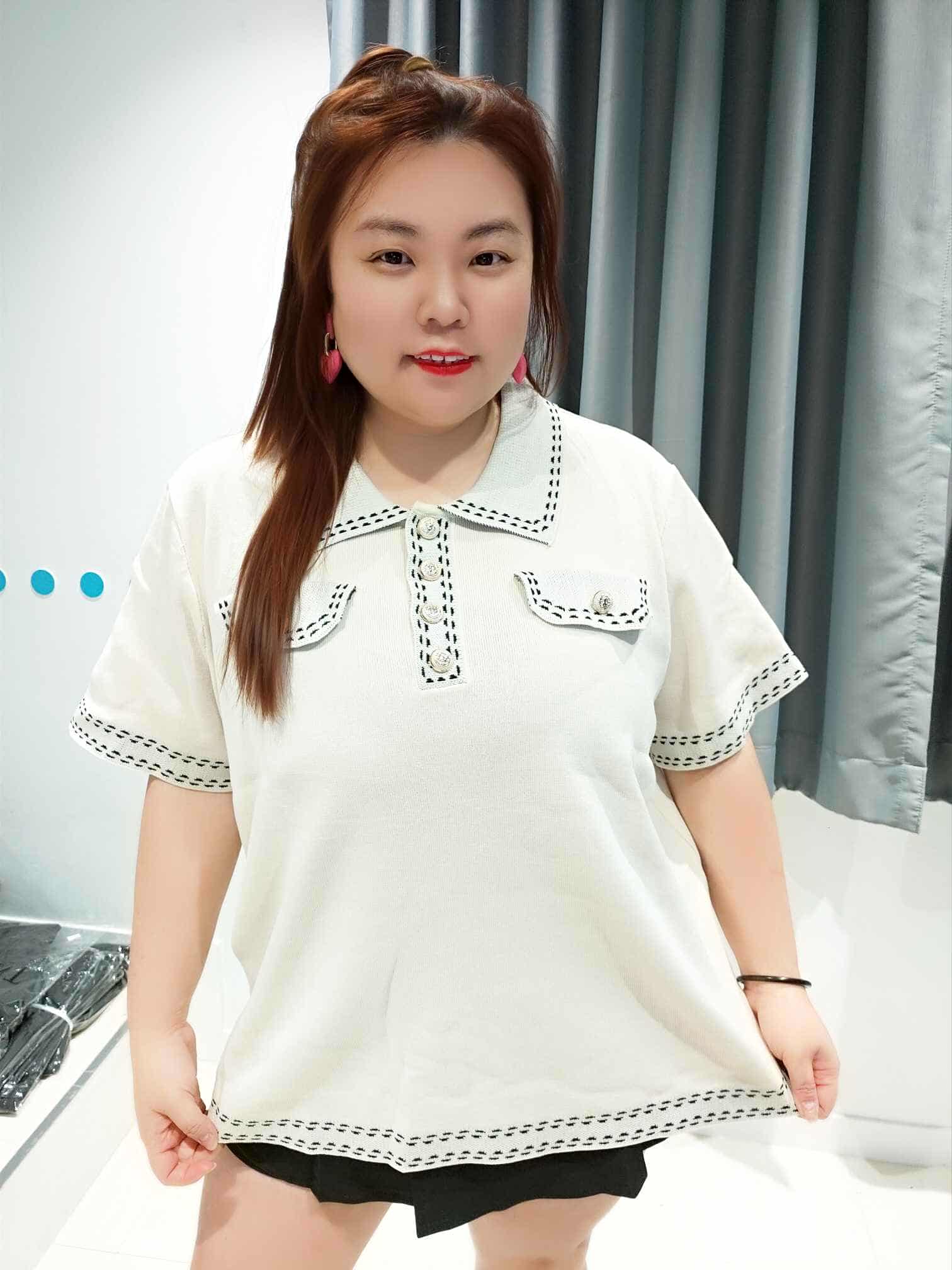 ENC12 DSE19 边拼设计款针织上衣