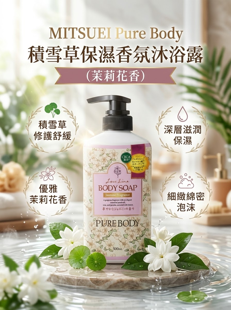 MITSUEI 三井 Pure Body 積雪草保濕香氛沐浴露 500ml 