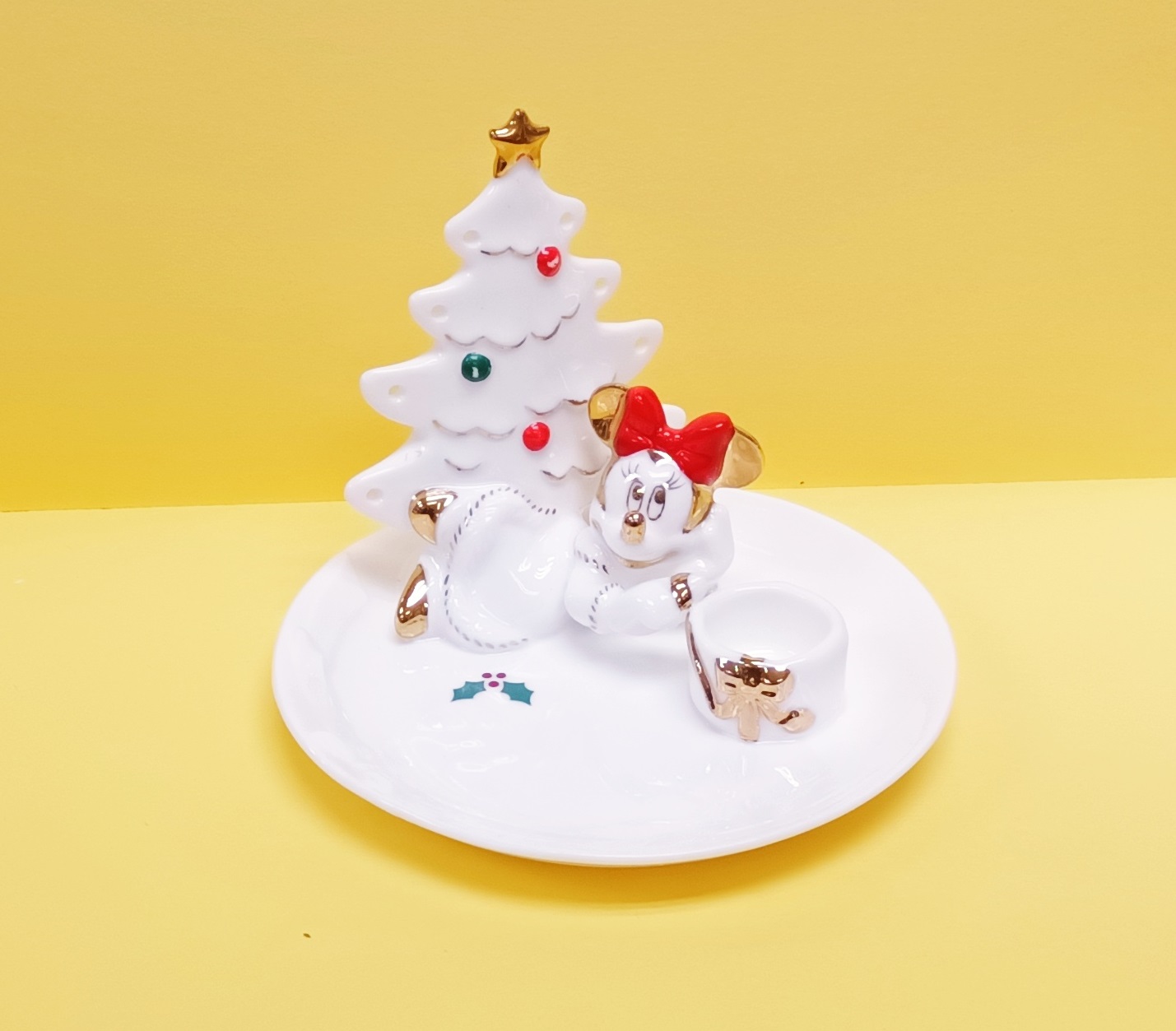 XMAS EARRING HOLDER TRAY(TREE)聖誕風格設計骨瓷耳環首飾座  Minnie Mouse   (KD-34)