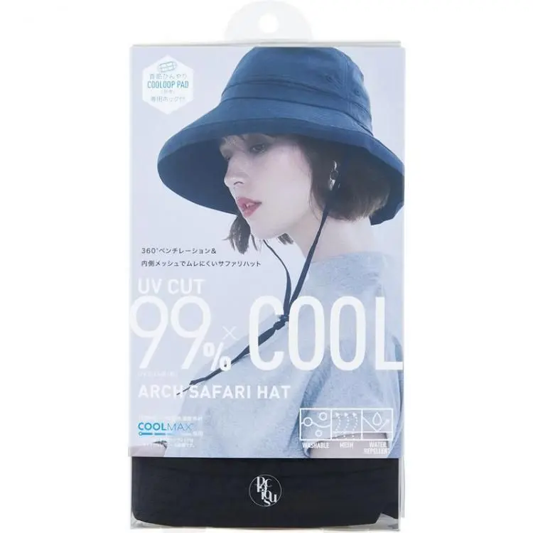 現貨🌸日本直送 |日本 360° 通風 |抗UV |吸水速乾 | 撥水加工防曬帽/太陽帽/漁夫帽 （黑色）