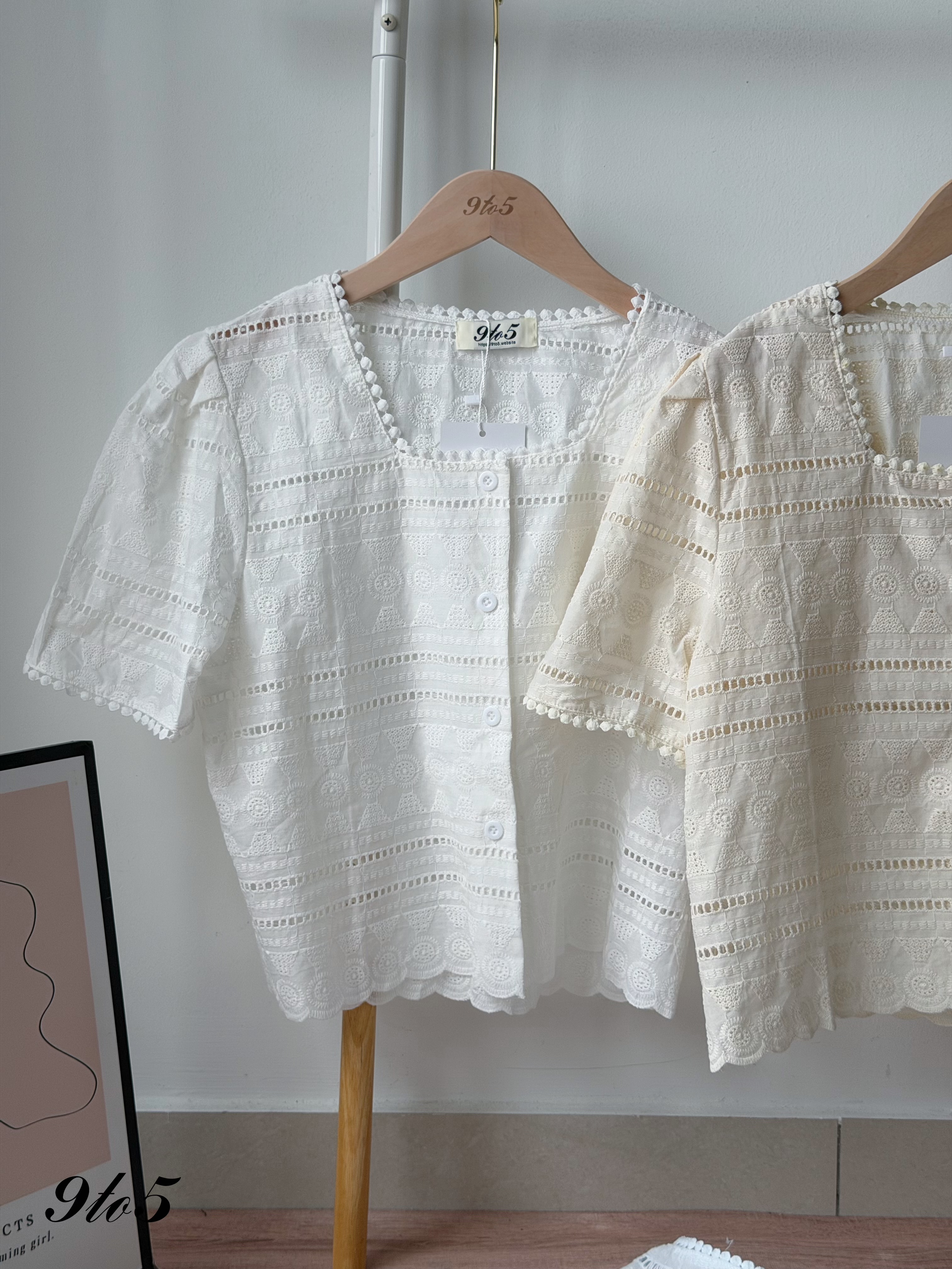T4530 Square Neck Floral Blouse - 3 Colors 